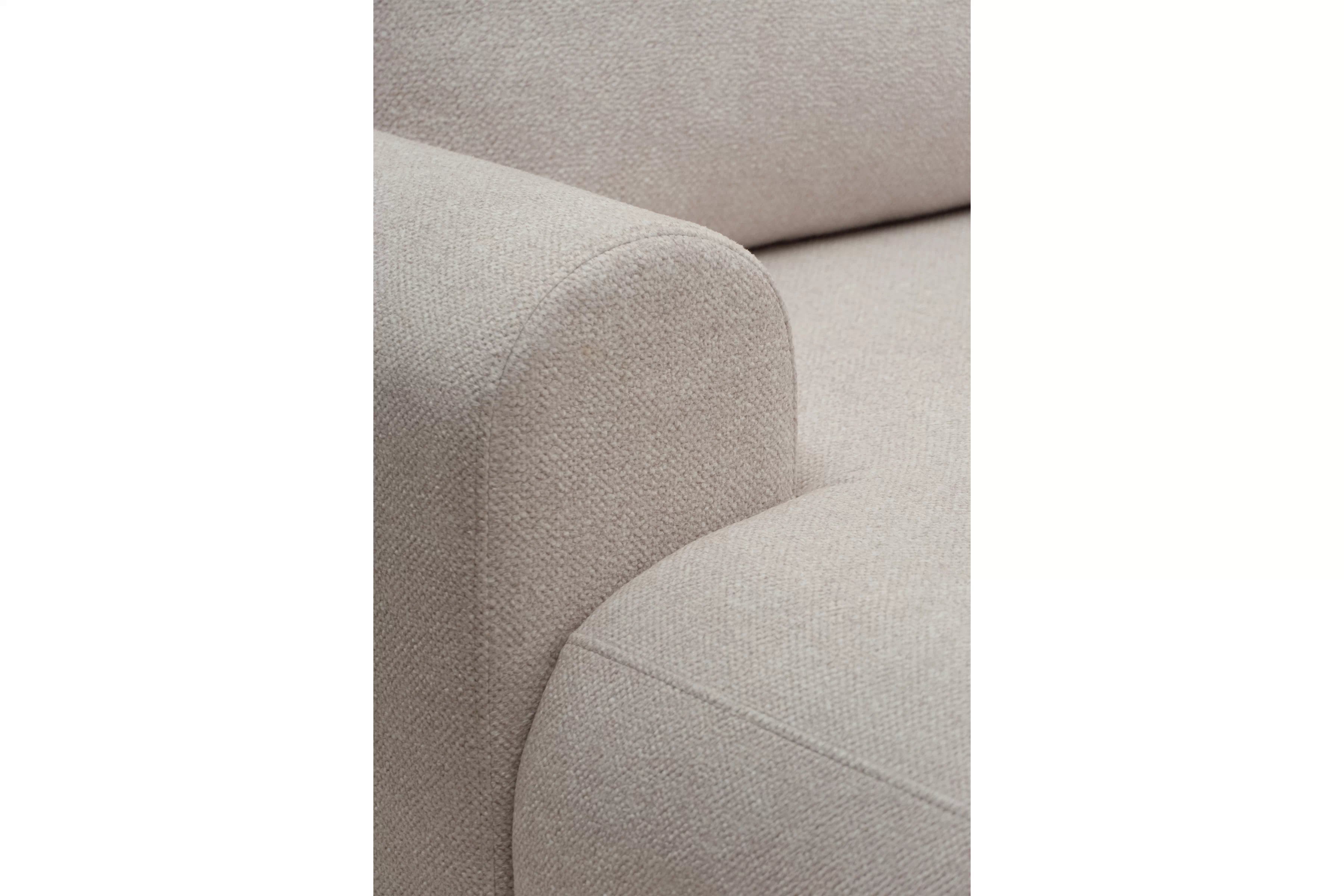 Rohová sedačka Lotulis Mini s rozkladom ľavostranná - krémová hydrofóbna látka Blur 01 Rohová sedacia súprava Lotulis Mini s funkciou spánku Ľavá strana - kremowa dzianina hydrofobowa Blur 01 