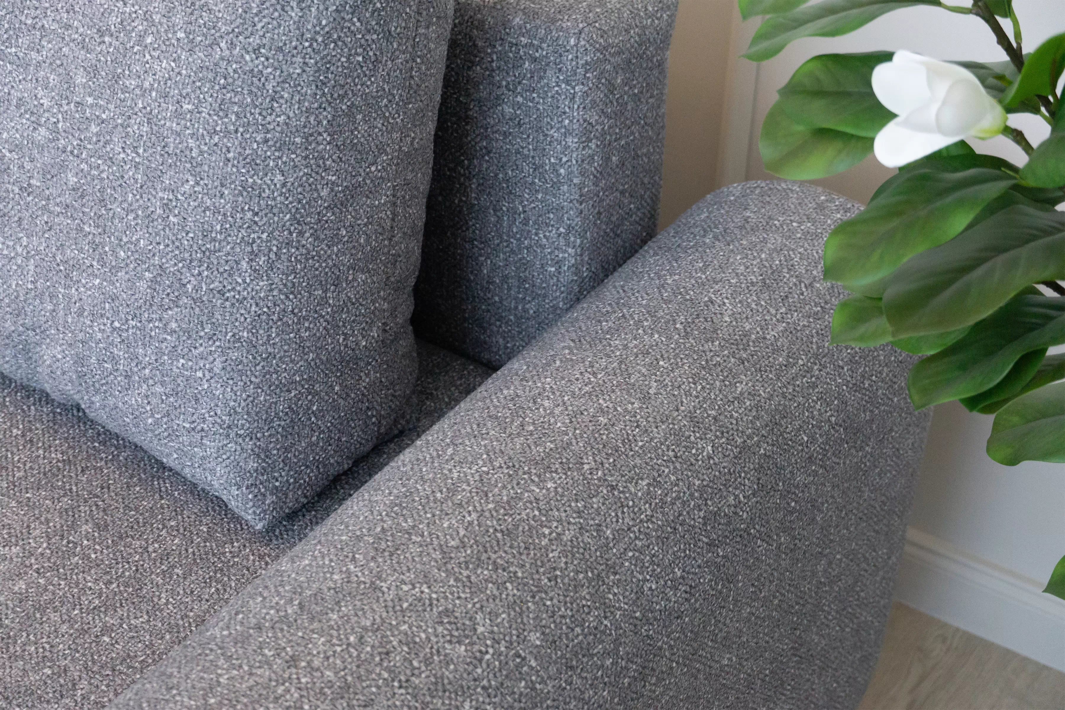 Rozkládací rohová sedací souprava Lotulis Mini levá - šedá Blur 18 Rohová sedací souprava Lotulis Mini rozkládací levá - šedá Pletenina hydrofobowa Blur 18 