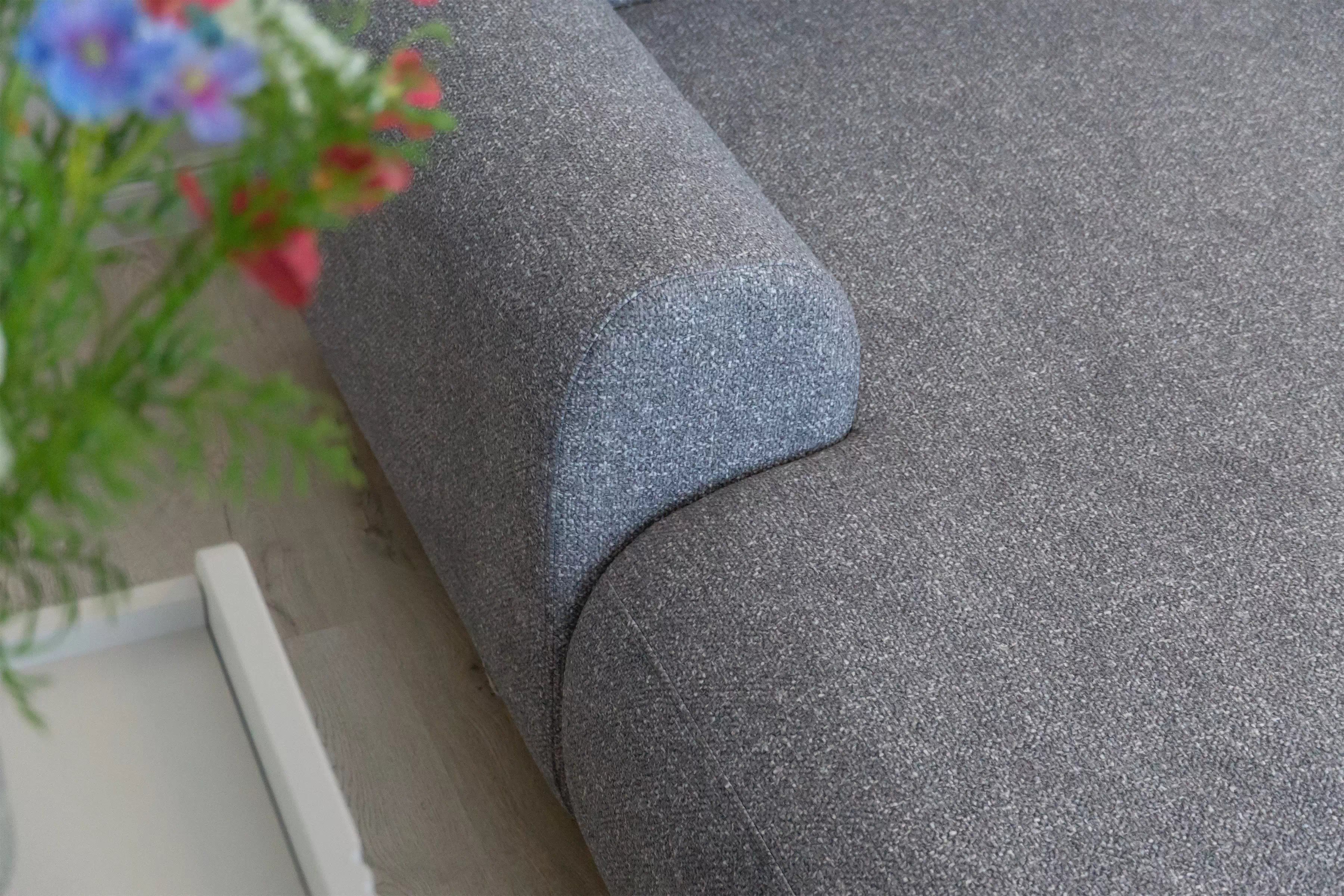 Rozkládací rohová sedací souprava Lotulis Mini levá - šedá Blur 18 Rohová sedací souprava Lotulis Mini rozkládací levá - šedá Pletenina hydrofobowa Blur 18 