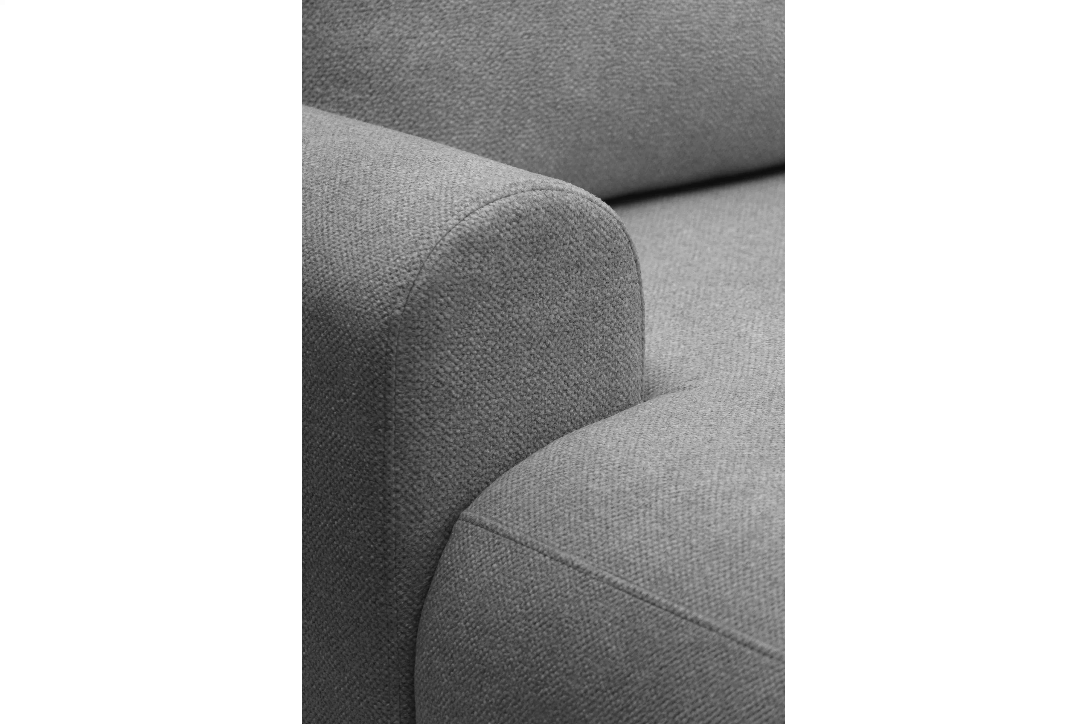 Rozkládací rohová sedací souprava Lotulis Mini levá - šedá Blur 18 Rohová sedací souprava Lotulis Mini rozkládací levá - šedá Pletenina hydrofobowa Blur 18 