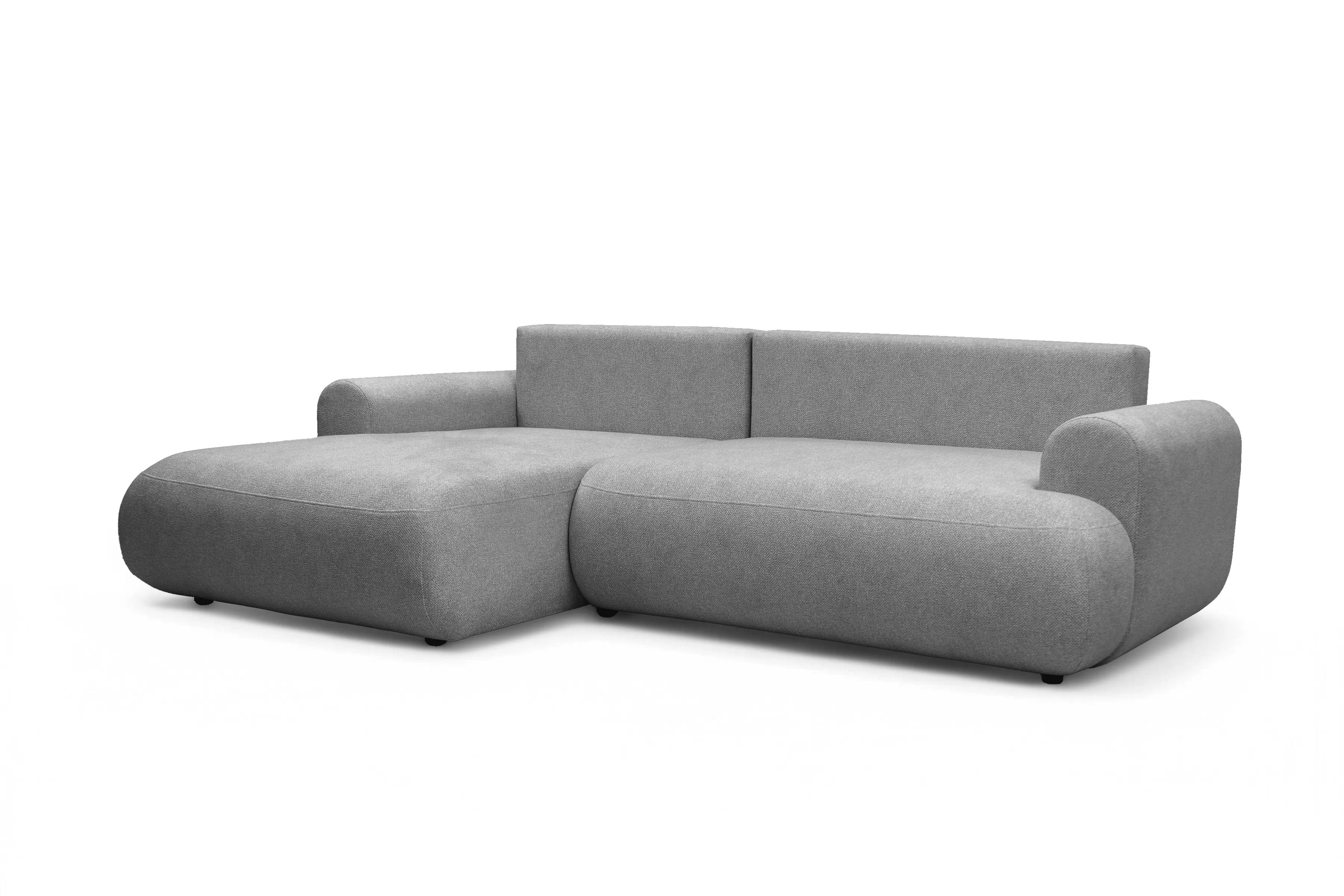 Rozkládací rohová sedací souprava Lotulis Mini levá - šedá Blur 18 Rohová sedací souprava Lotulis Mini rozkládací levá - šedá Pletenina hydrofobowa Blur 18 