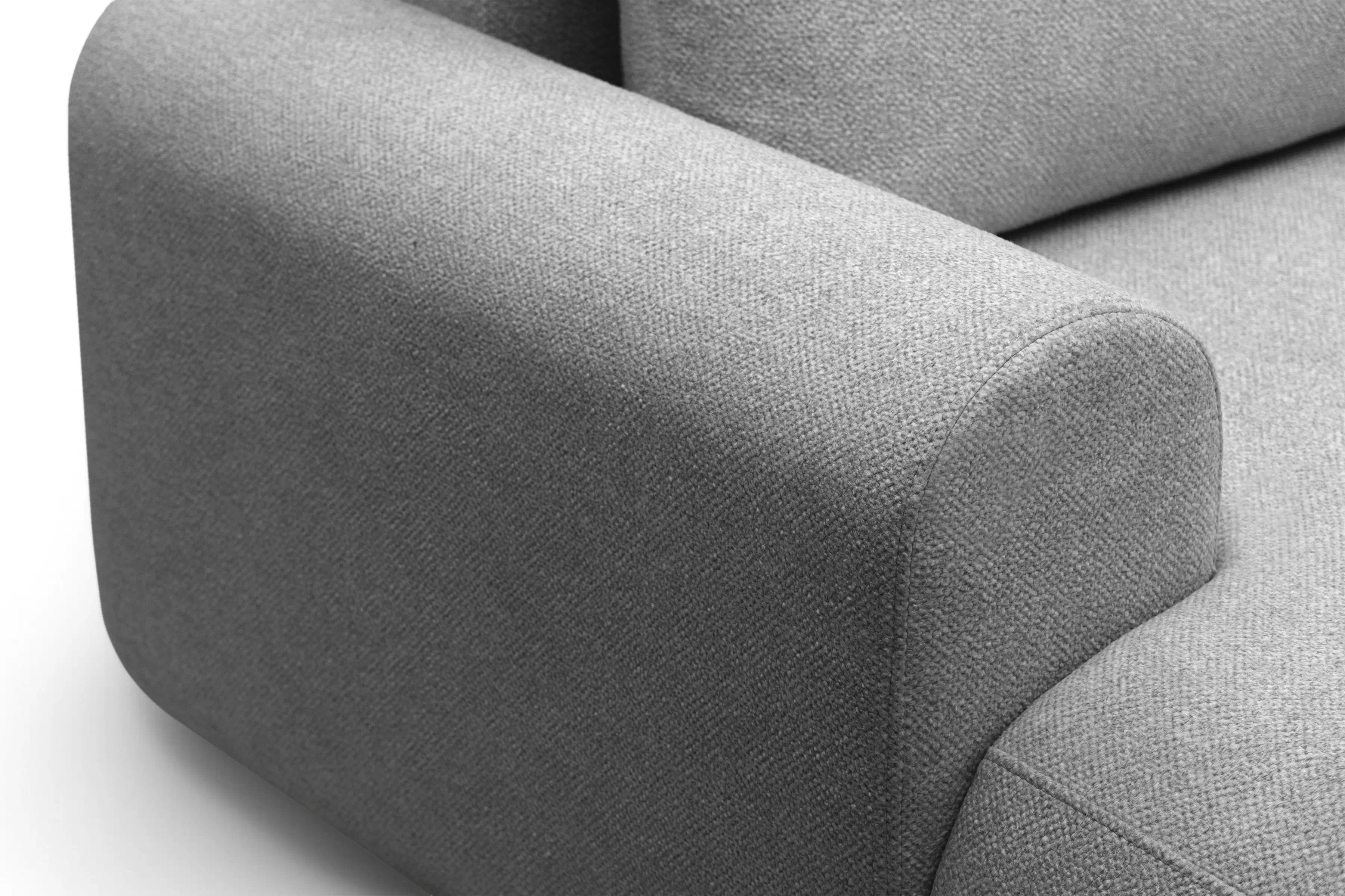 Rozkládací rohová sedací souprava Lotulis Mini levá - šedá Blur 18 Rohová sedací souprava Lotulis Mini rozkládací levá - šedá Pletenina hydrofobowa Blur 18 