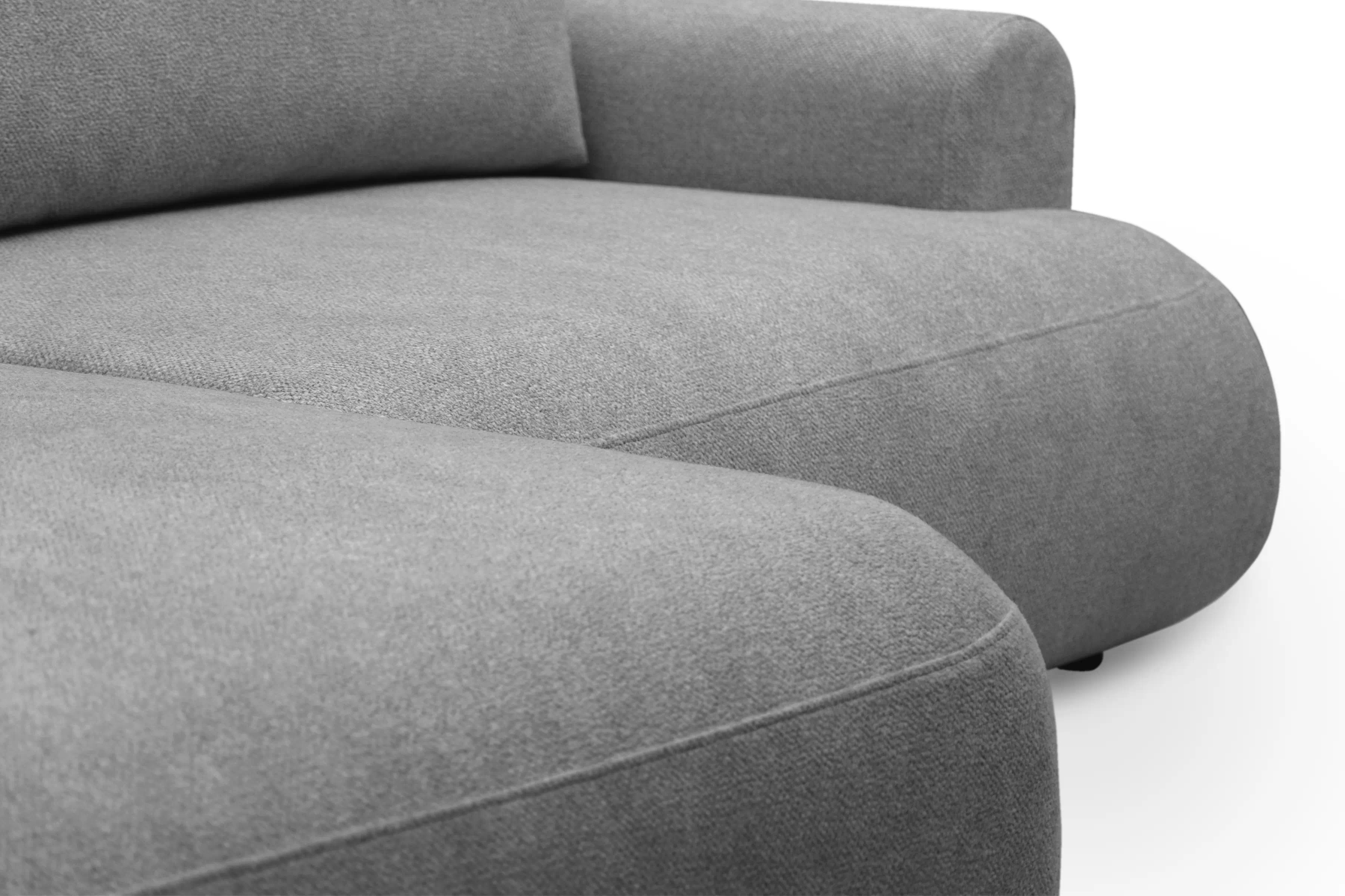 Rozkládací rohová sedací souprava Lotulis Mini levá - šedá Blur 18 Rohová sedací souprava Lotulis Mini rozkládací levá - šedá Pletenina hydrofobowa Blur 18 