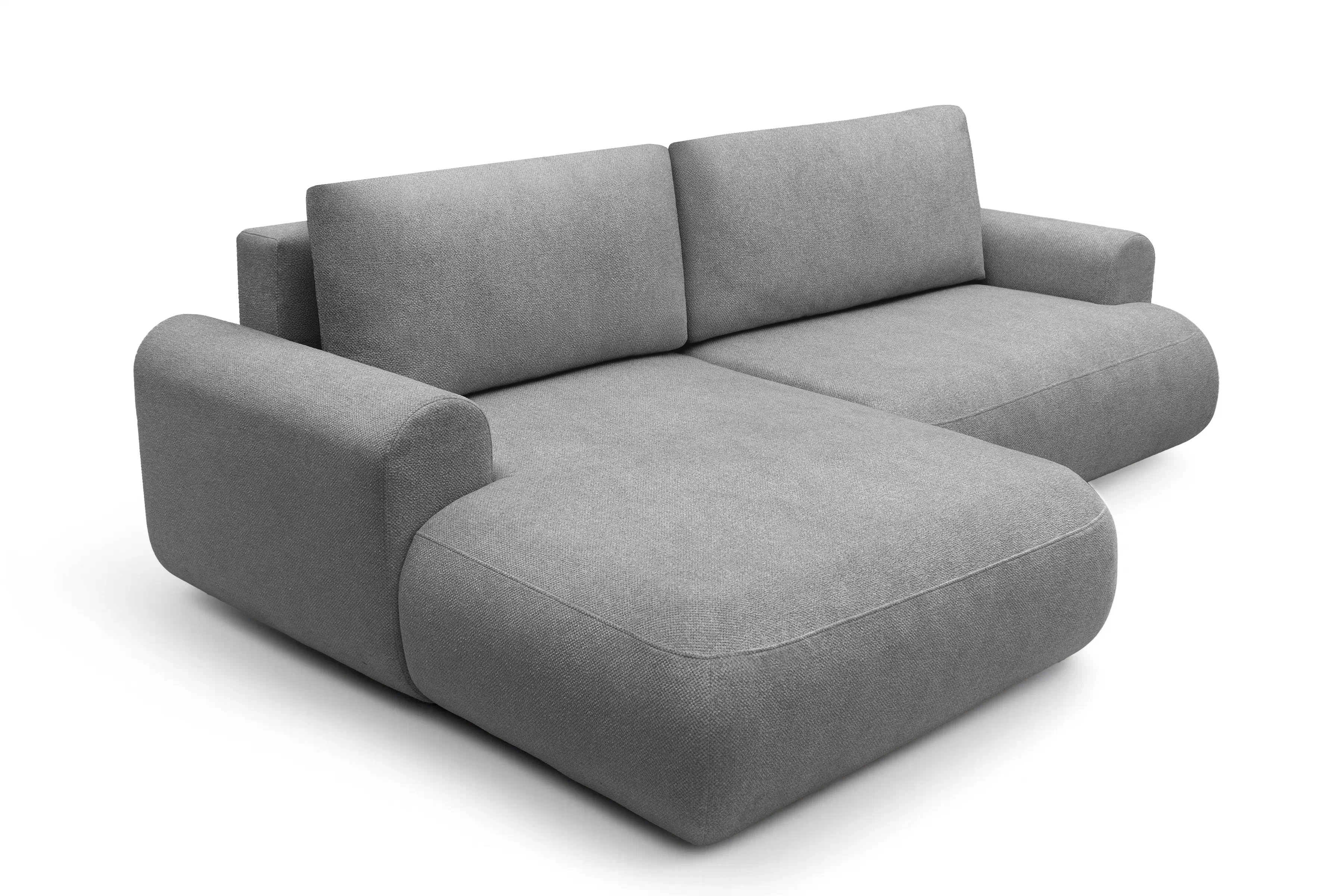 Rozkládací rohová sedací souprava Lotulis Mini levá - šedá Blur 18 Rohová sedací souprava Lotulis Mini rozkládací levá - šedá Pletenina hydrofobowa Blur 18 