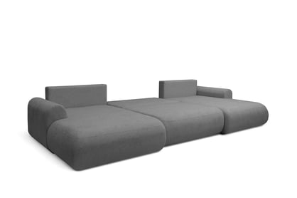 Rozkládací rohová sedací souprava Lotulis U - šedá Ado 1614 Rohová sedací souprava Lotulis U rozkládací - šedá plecionka Ado 1614 