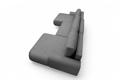 Rozkládací rohová sedací souprava Lotulis U - šedá Ado 1614 Rohová sedací souprava Lotulis U rozkládací - šedá plecionka Ado 1614 