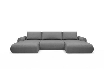 Rozkládací rohová sedací souprava Lotulis U - šedá Ado 1614 Rohová sedací souprava Lotulis U rozkládací - šedá plecionka Ado 1614 