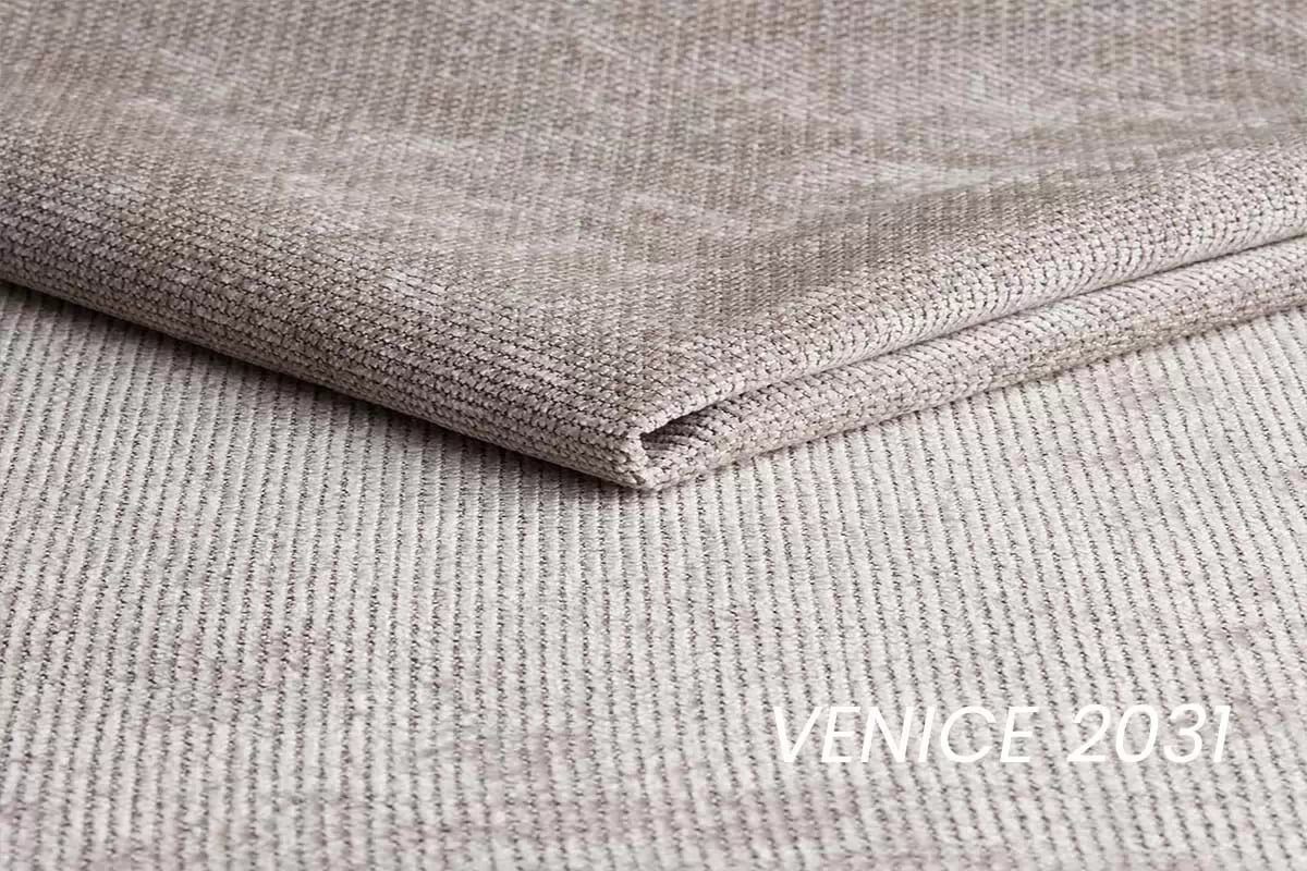 Rohová rozkládací pohovka Lutario L II levá s funkcí spánku - tmavě béžová hydrofobní tkanina Venice 2031 Rohová sedací souprava Lutario L II rozkládací levá - ciemnobezowa plecionka hydrofobowa Venice 2031