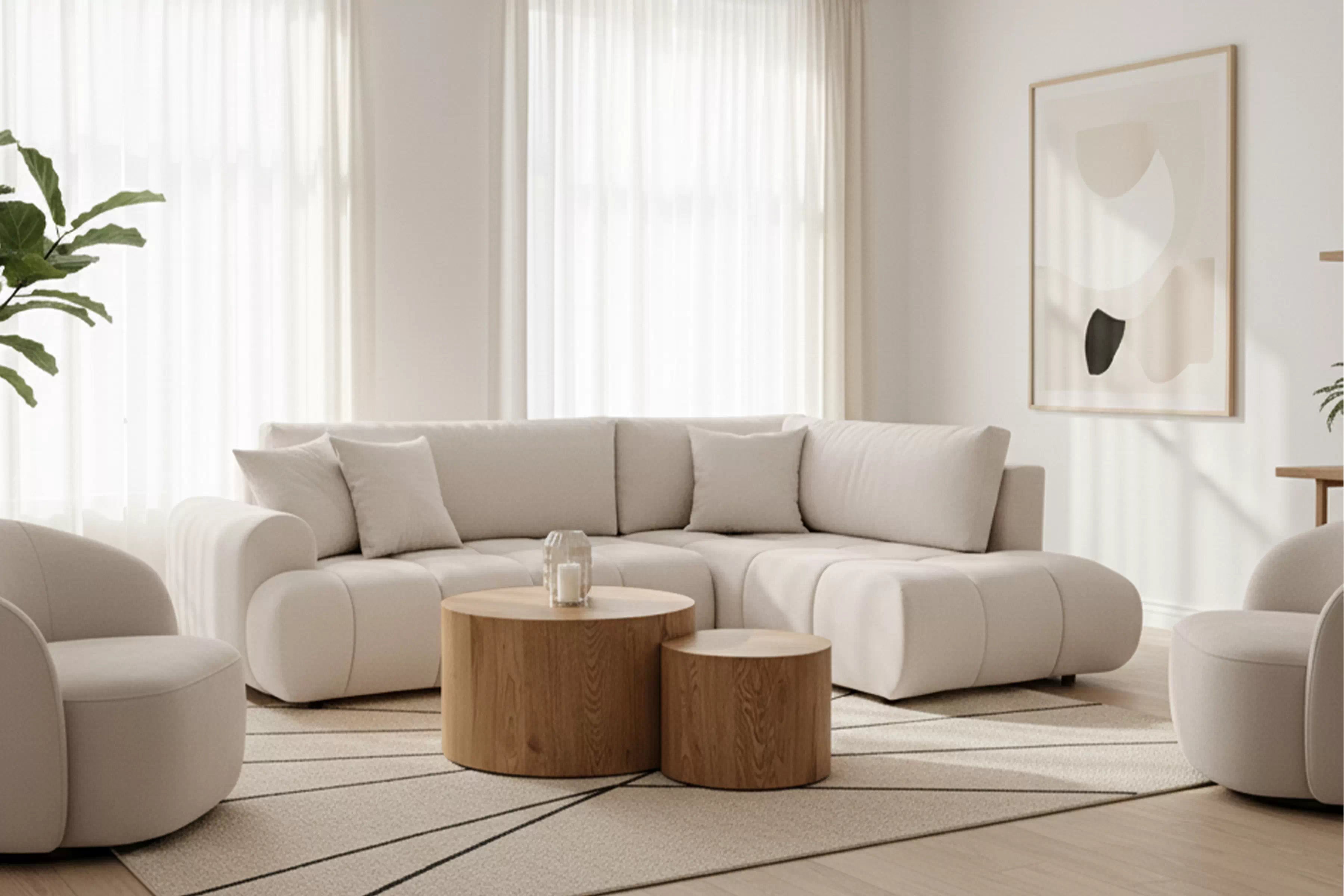 Rozkladacia rohová sedacia súprava Lutario L II Rohová sedacia súprava Lutario L s funkciou spánku 