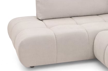 Rohová sedacia súprava Lutario L ľavá s funkciou spania - béžová hydrofóbna pletená látka Venice 2026 Rohová sedacia súprava Lutario L s funkciou spánku Ľavá strana - Béžová plecionka hydrofobowa Venice 2026