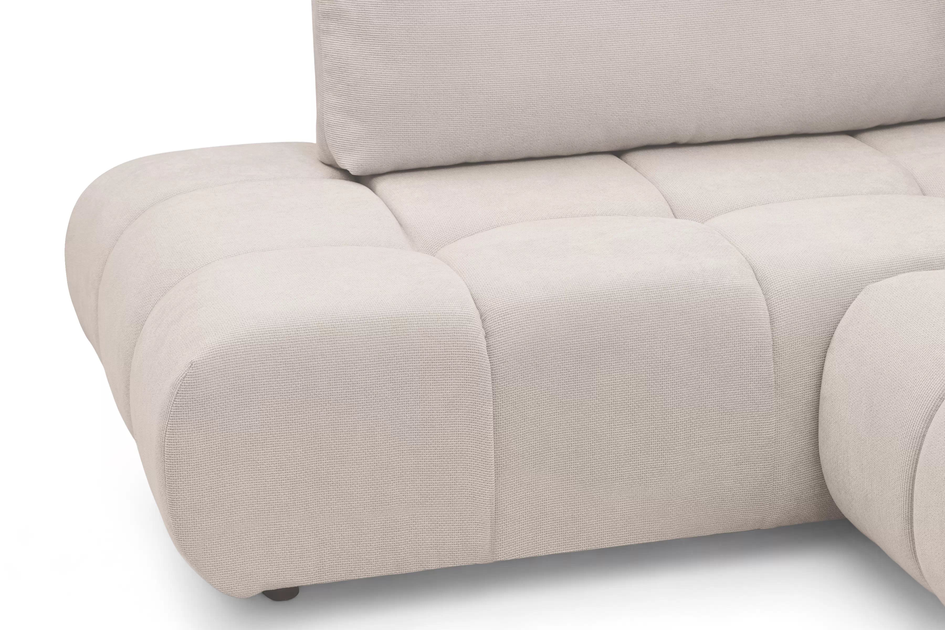 Rozkladacia rohová sedačka Lutario L ľavá - béžová hydrofóbna pletenina Venice 2026 Rohová sedacia súprava Lutario L s funkciou spánku Ľavá strana - Béžová plecionka hydrofobowa Venice 2026