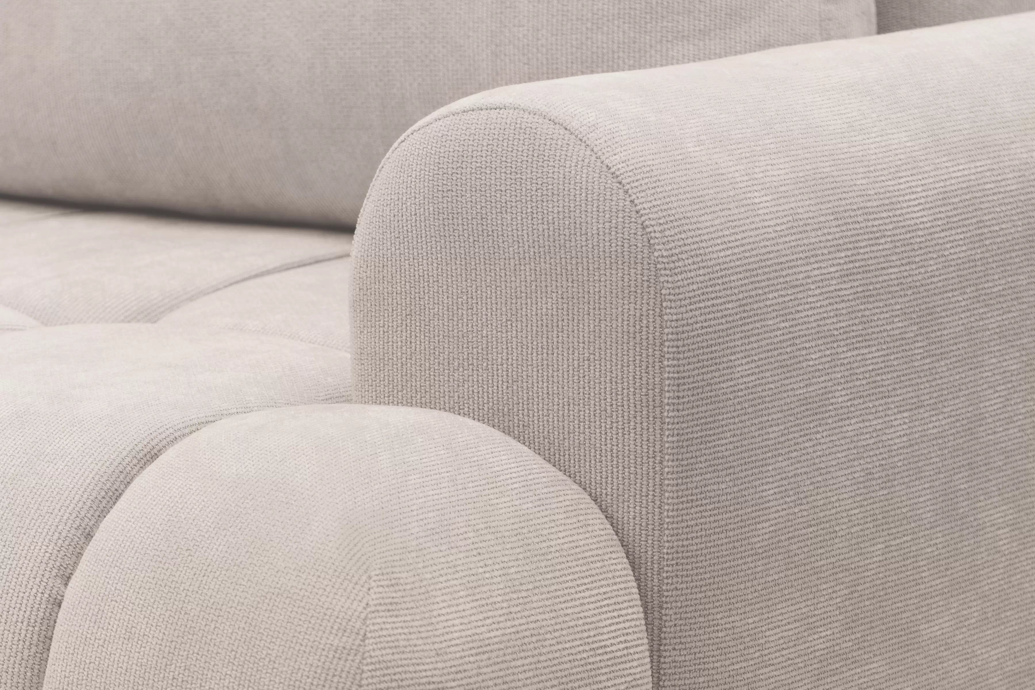 Rozkladacia rohová sedačka Lutario L ľavá - béžová hydrofóbna pletenina Venice 2026 Rohová sedacia súprava Lutario L s funkciou spánku Ľavá strana - Béžová plecionka hydrofobowa Venice 2026