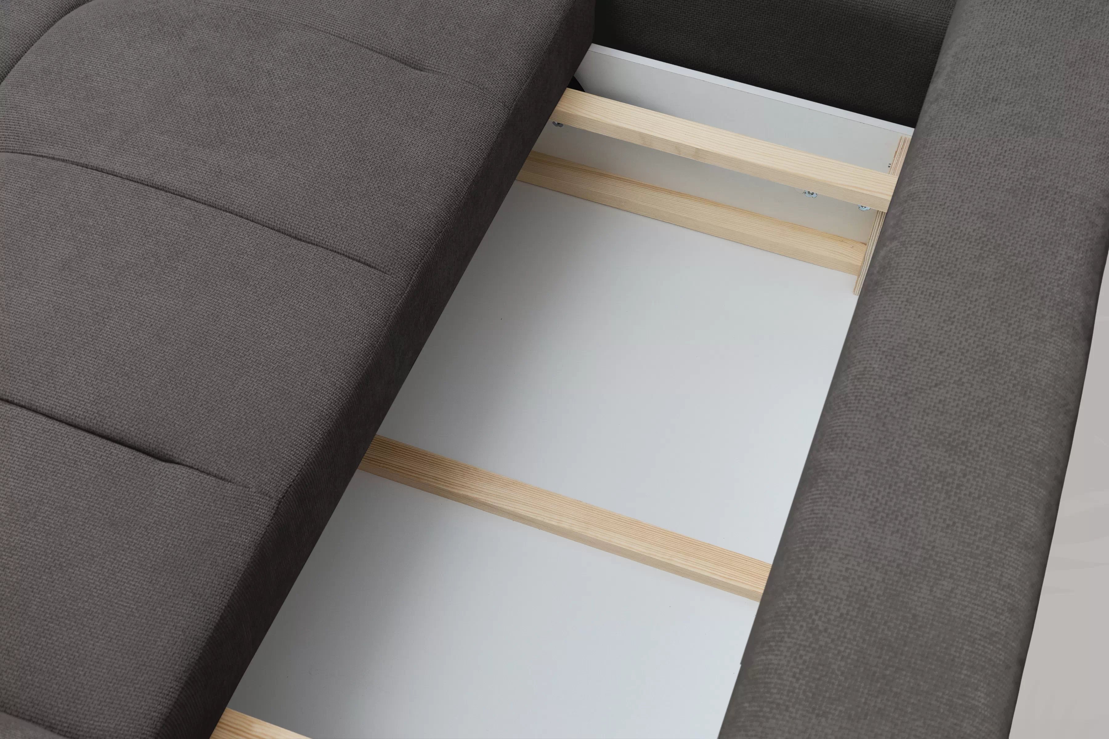 Rozkladacia rohová sedačka Lutario L ľavá - tmavosivá hydrofóbna pletenina Venice 2021 Rohová sedacia súprava Lutario L s funkciou spánku Ľavá strana - ciemnoszara plecionka hydrofobowa Venice 2021