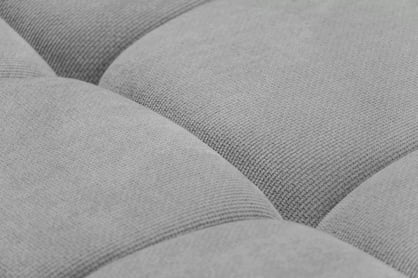 Rohová rozkládací pohovka Lutario L levá s funkcí spánku - šedá hydrofobní tkanina Venice 2023 Rohová sedací souprava Lutario L rozkládací levá - šedá plecionka hydrofobowa Venice 2023