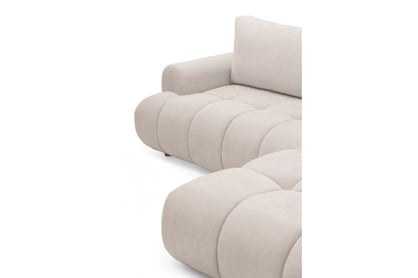 Rohová sedacia súprava Lutario L pravá s funkciou spania - béžová hydrofóbna pletená látka Venice 2026 Rohová sedacia súprava Lutario L s funkciou spánku pravá strana - Béžová plecionka hydrofobowa Venice 2026