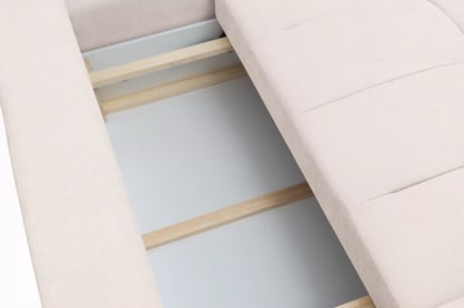 Rohová sedacia súprava Lutario L pravá s funkciou spania - béžová hydrofóbna pletená látka Venice 2026 Rohová sedacia súprava Lutario L s funkciou spánku pravá strana - Béžová plecionka hydrofobowa Venice 2026