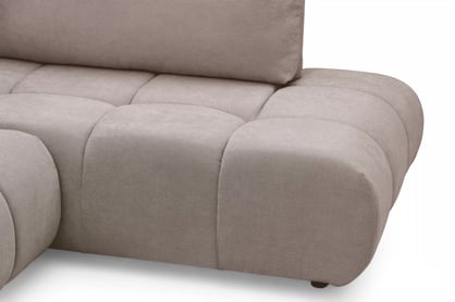 Rohová rozkládací pohovka Lutario L pravá s funkcí spánku - tmavě béžová hydrofobní tkanina Venice 2031 Rohová sedací souprava Lutario L rozkládací pravá - ciemnobezowa plecionka hydrofobowa Venice 2031 