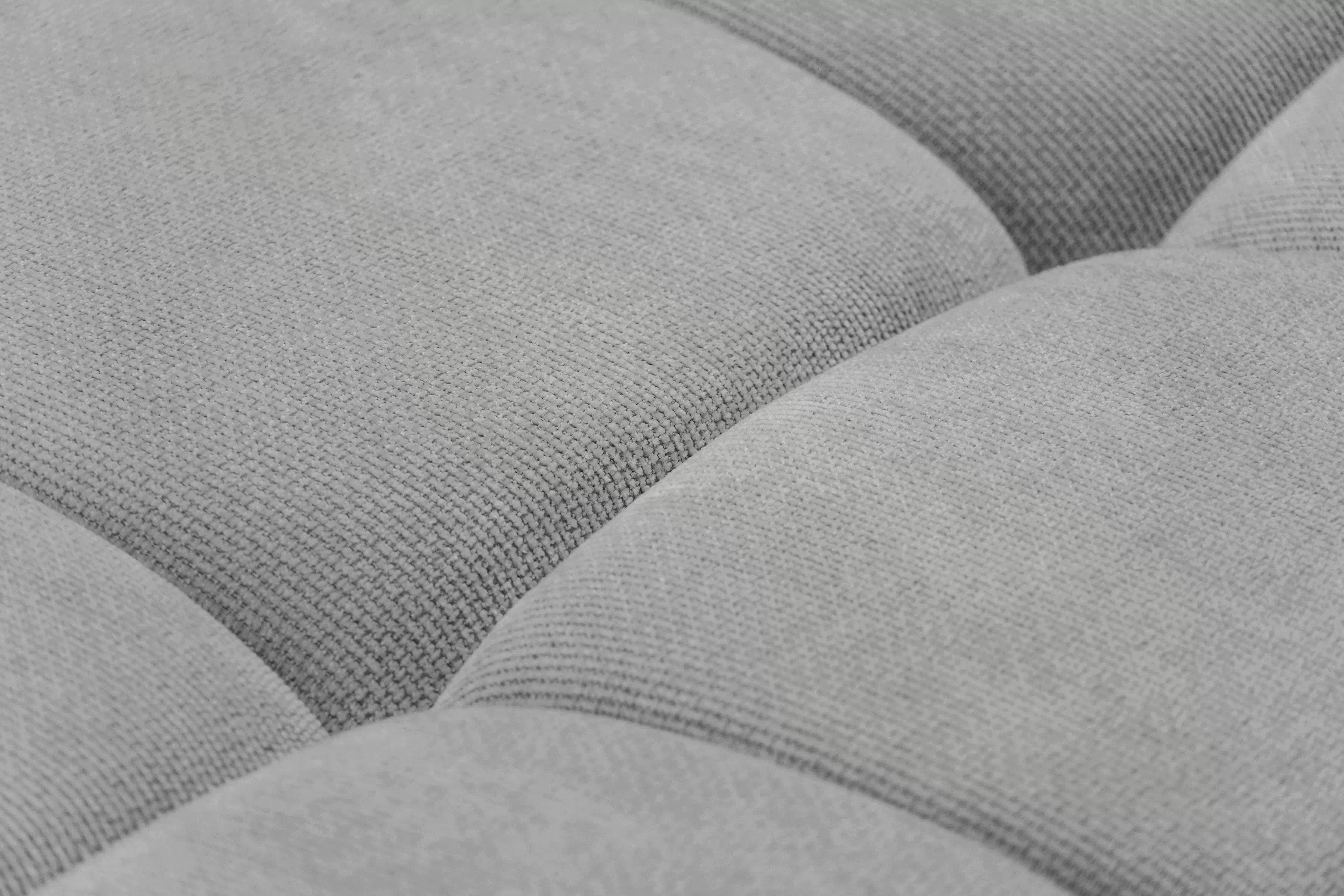 Rozkladacia rohová sedačka Lutario L pravá - sivá hydrofóbna pletenina Venice 2023 Rohová sedacia súprava Lutario L s funkciou spánku pravá strana - šedá plecionka hydrofobowa Venice 2023