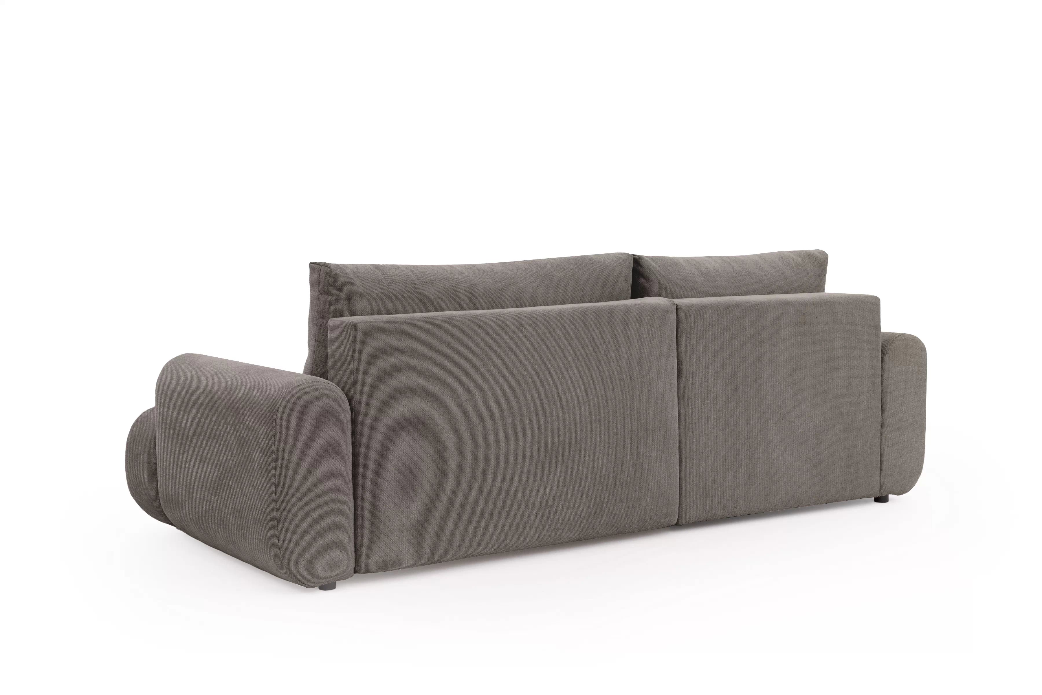 Rozkládací rohová sedací souprava Lutario Mini levá - šedohnědá Venice 2022 Rohová sedací souprava Lutario Mini rozkládací levá - hnědá plecionka hydrofobowa Venice 2022