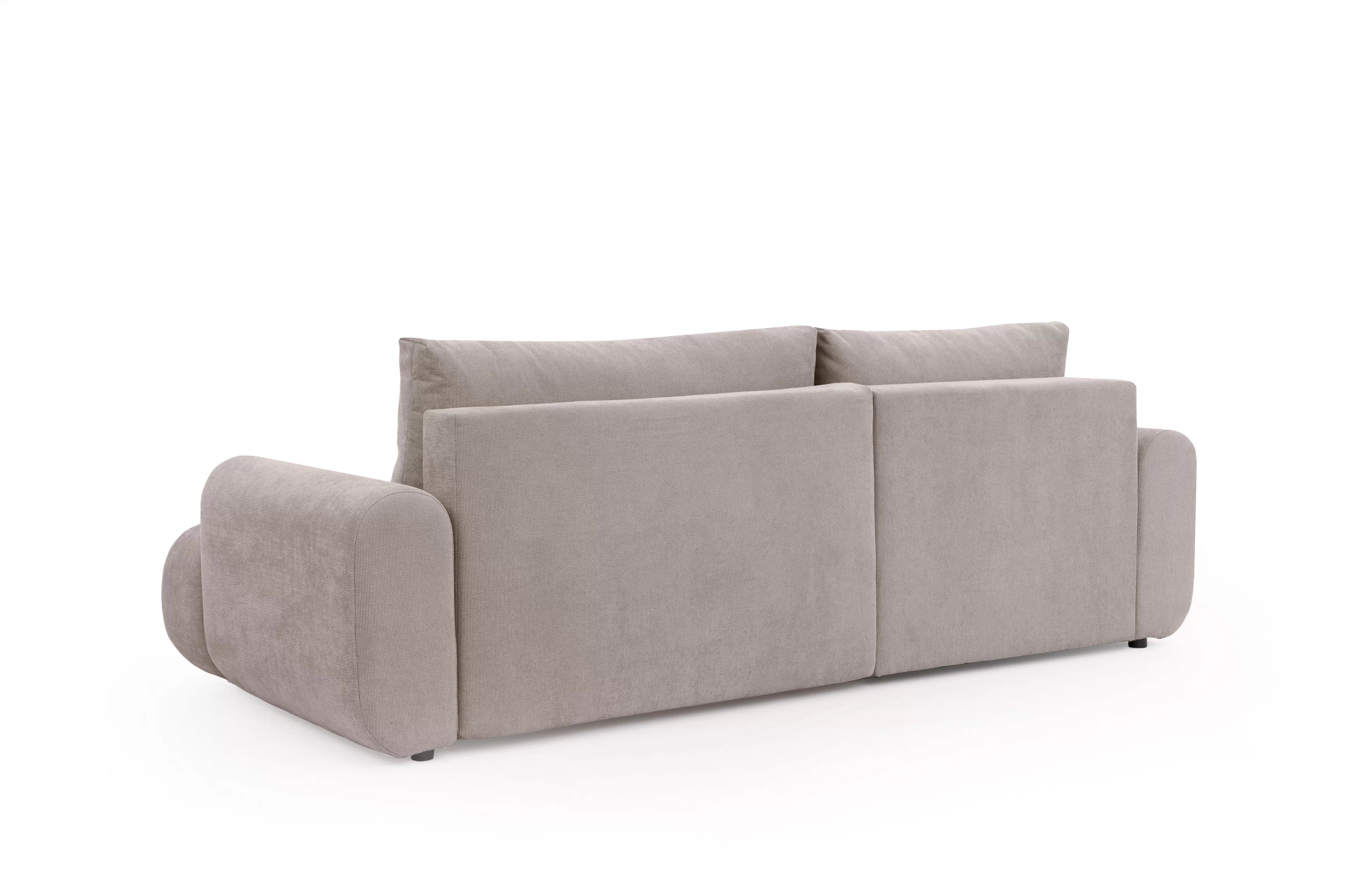 Rozkládací rohová sedací souprava Lutario Mini levá - tmavě béžová Venice 2031 Rohová sedací souprava Lutario Mini rozkládací levá - ciemnobezowa plecionka hydrofobowa Venice 2031