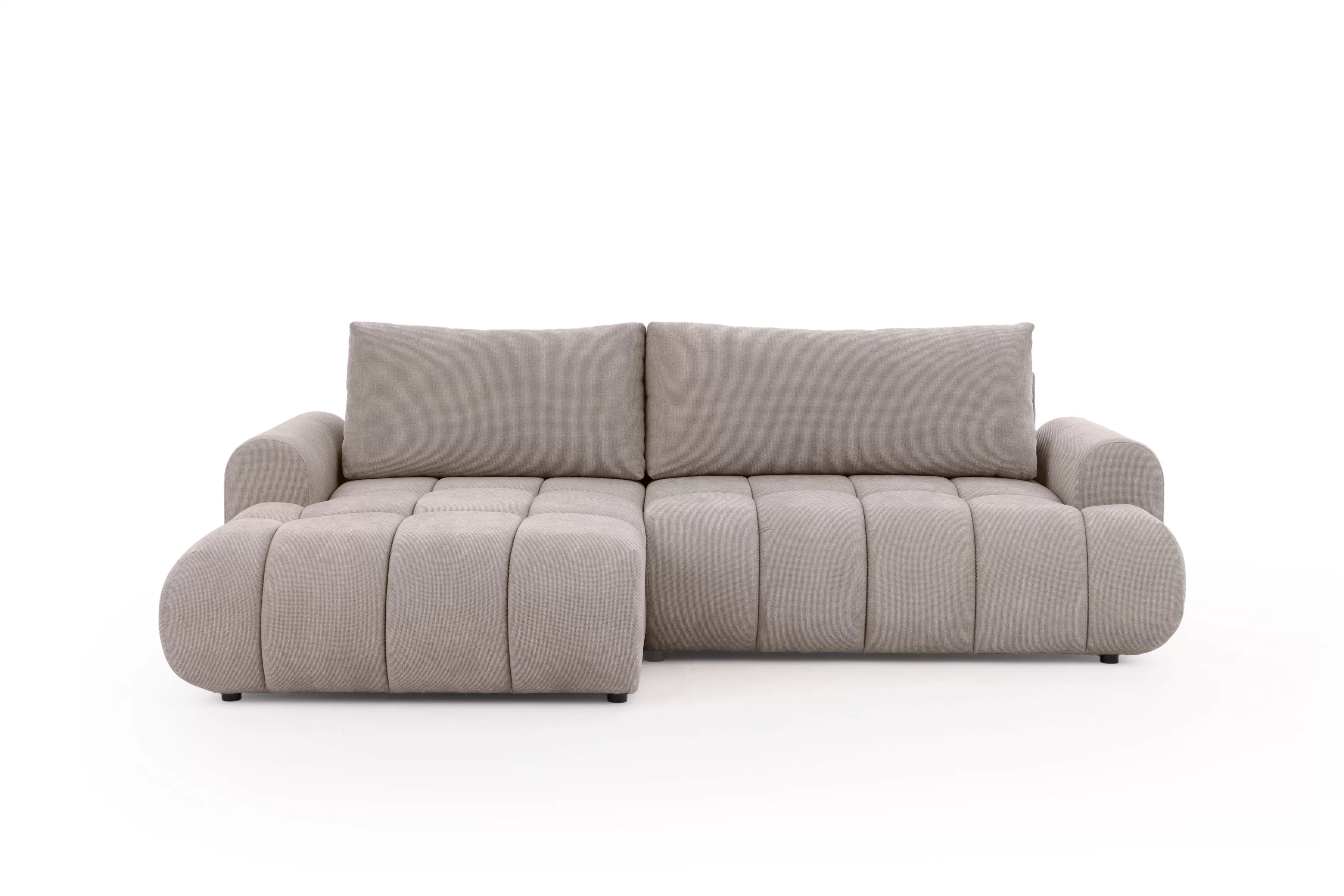 Rozkládací rohová sedací souprava Lutario Mini levá - tmavě béžová Venice 2031 Rohová sedací souprava Lutario Mini rozkládací levá - ciemnobezowa plecionka hydrofobowa Venice 2031