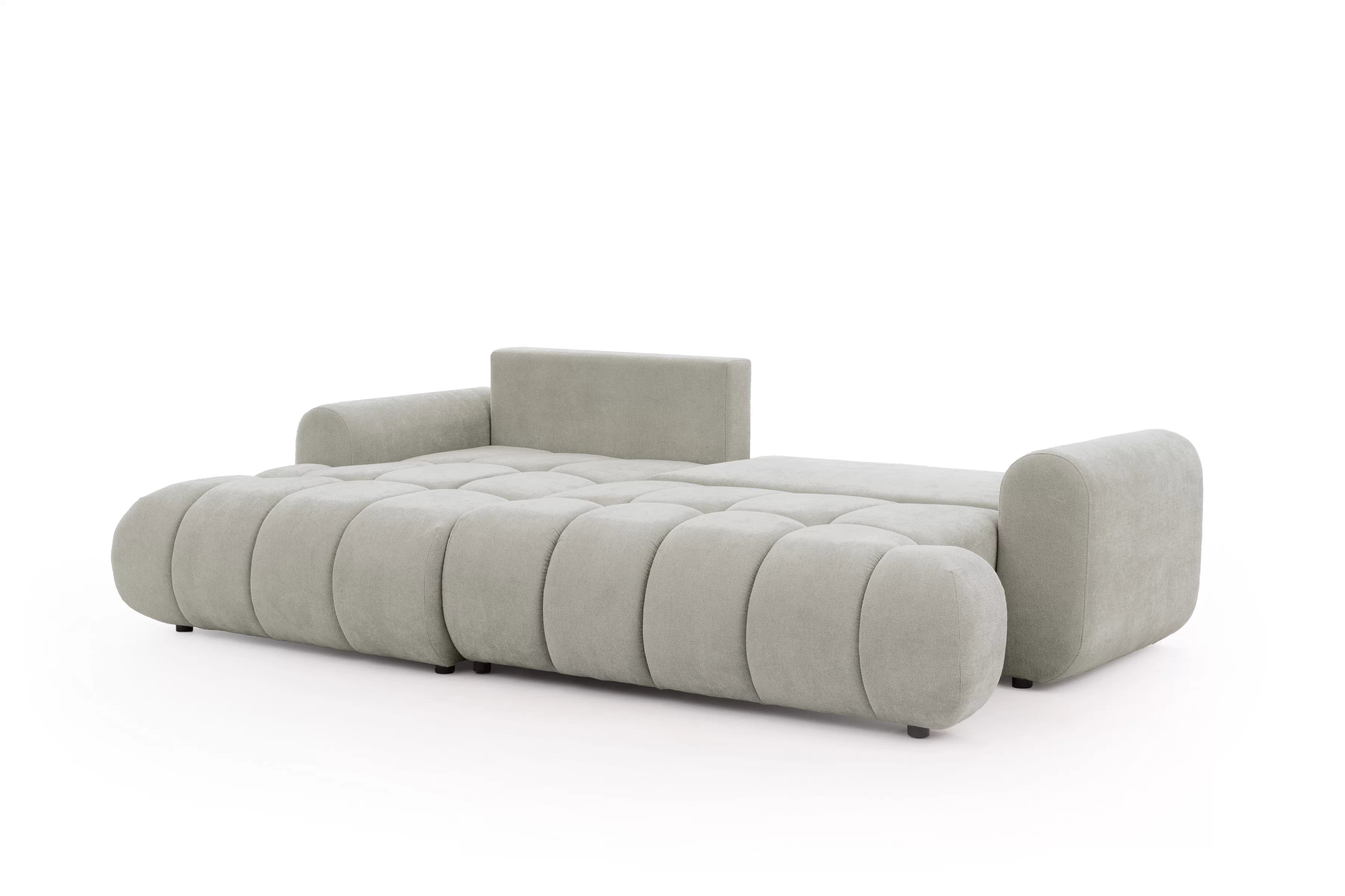 Rohová sedačka Lutario Mini s rozkladem levá - šedá látka Nazar 225.03 Rohová sedací souprava Lutario Mini rozkládací levá - šedá potahová látka Nazar 225.03