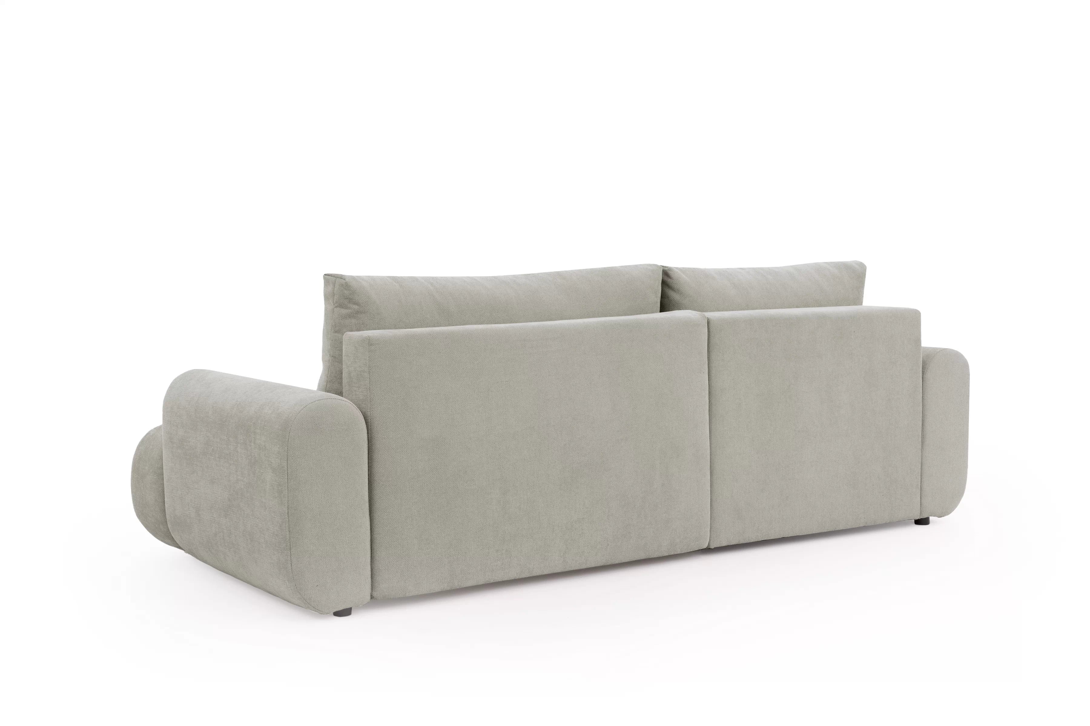 Rohová sedačka Lutario Mini s rozkladem levá - šedá látka Nazar 225.03 Rohová sedací souprava Lutario Mini rozkládací levá - šedá potahová látka Nazar 225.03