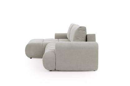 Rohová sedačka Lutario Mini s rozkladem levá - šedá látka Nazar 225.03 Rohová sedací souprava Lutario Mini rozkládací levá - šedá potahová látka Nazar 225.03