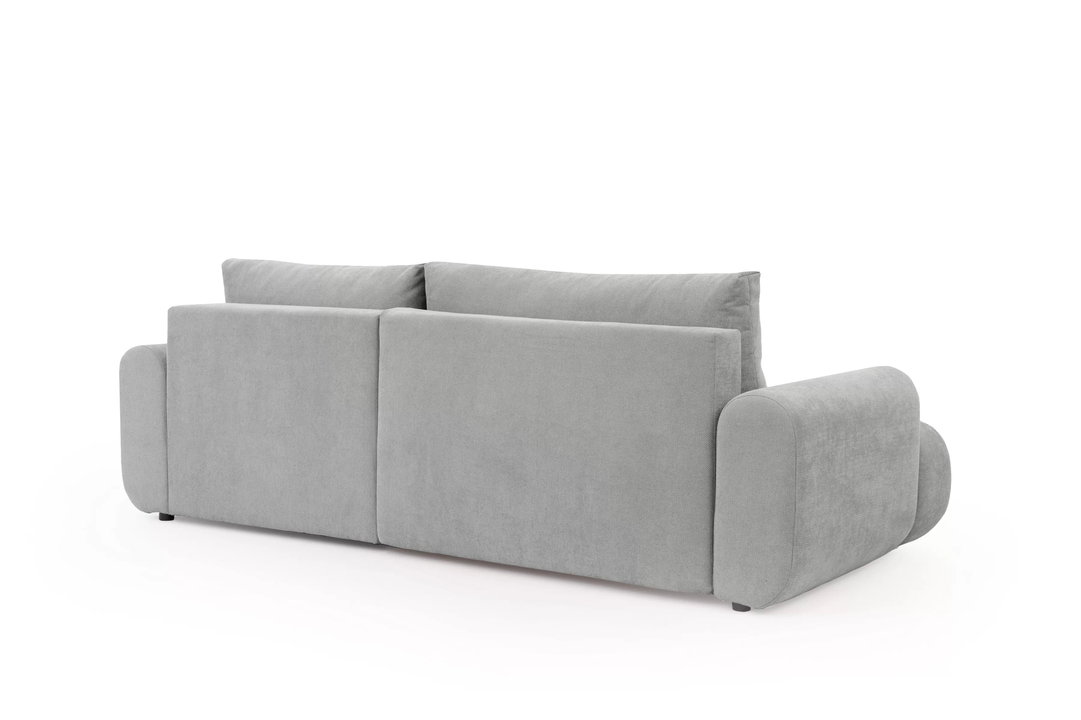 Rozkládací rohová sedací souprava Lutario Mini pravá - šedá Venice 2023 Rohová sedací souprava Lutario Mini rozkládací pravá - šedá plecionka hydrofobowa Venice 2023