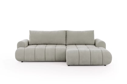 Rohová sedačka Lutario Mini s rozkladem pravá - šedá látka Nazar 225.03 Rohová sedací souprava Lutario Mini rozkládací pravá - šedá potahová látka Nazar 225.03