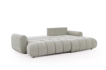 Rohová sedačka Lutario Mini s rozkladem pravá - šedá látka Nazar 225.03 Rohová sedací souprava Lutario Mini rozkládací pravá - šedá potahová látka Nazar 225.03