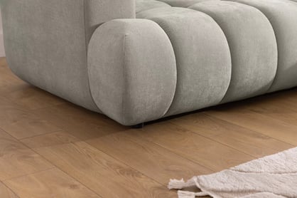 Rohová sedačka Lutario Mini s rozkladem pravá - šedá látka Nazar 225.03 Rohová sedací souprava Lutario Mini rozkládací pravá - šedá potahová látka Nazar 225.03