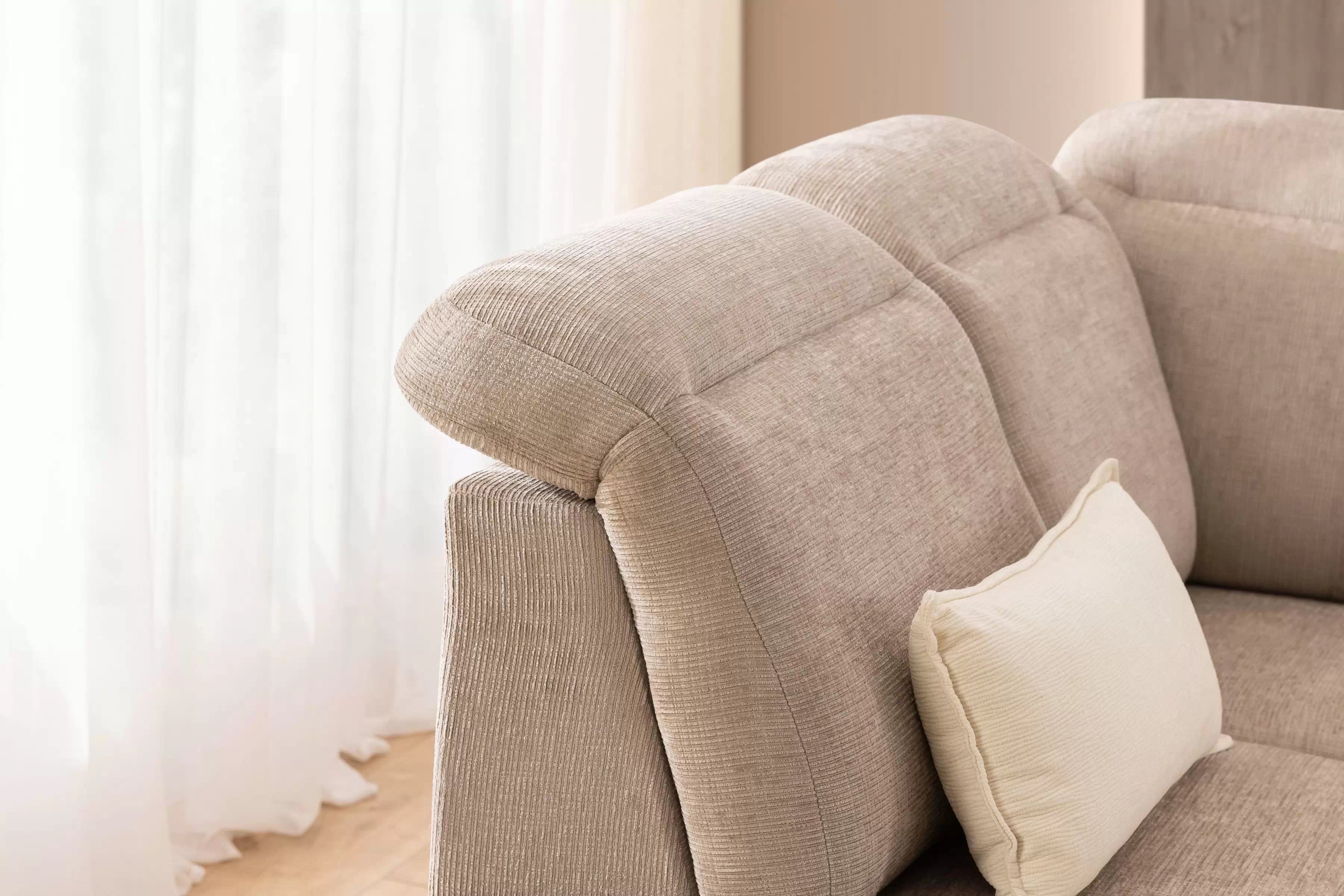 Rohová pohovka Magnis L levá s funkcí spánku - béžový szenil Sierra 744 Rohová sedací souprava Magnis L rozkládací levá - béžová šenil Sierra 744