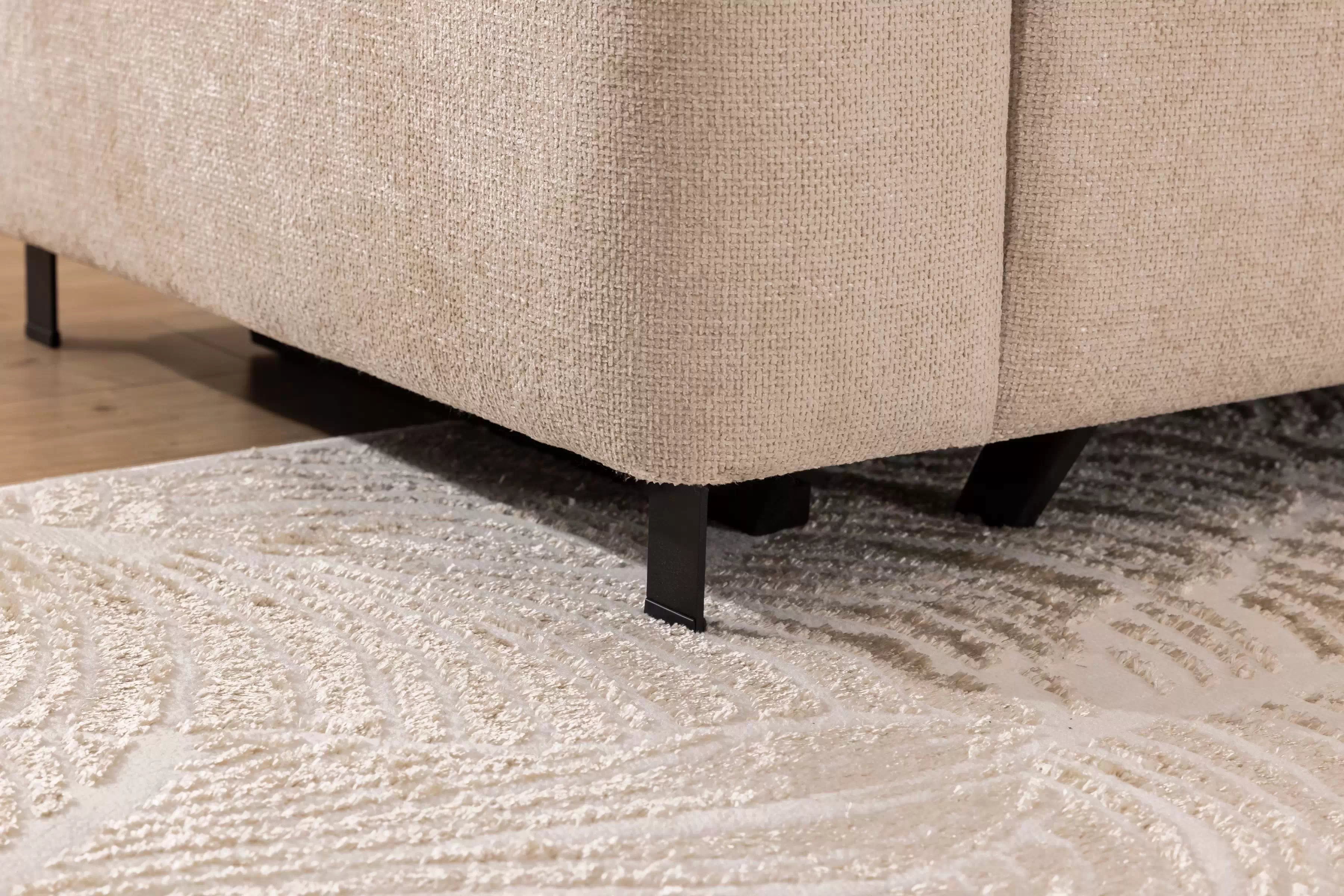 Rohová sedačka Magnis L s rozkladom pravostranná - béžová látka Magni 206.03 Rohová sedacia súprava Magnis L s funkciou spánku pravá strana - Béžová plecionka Magni 206.03