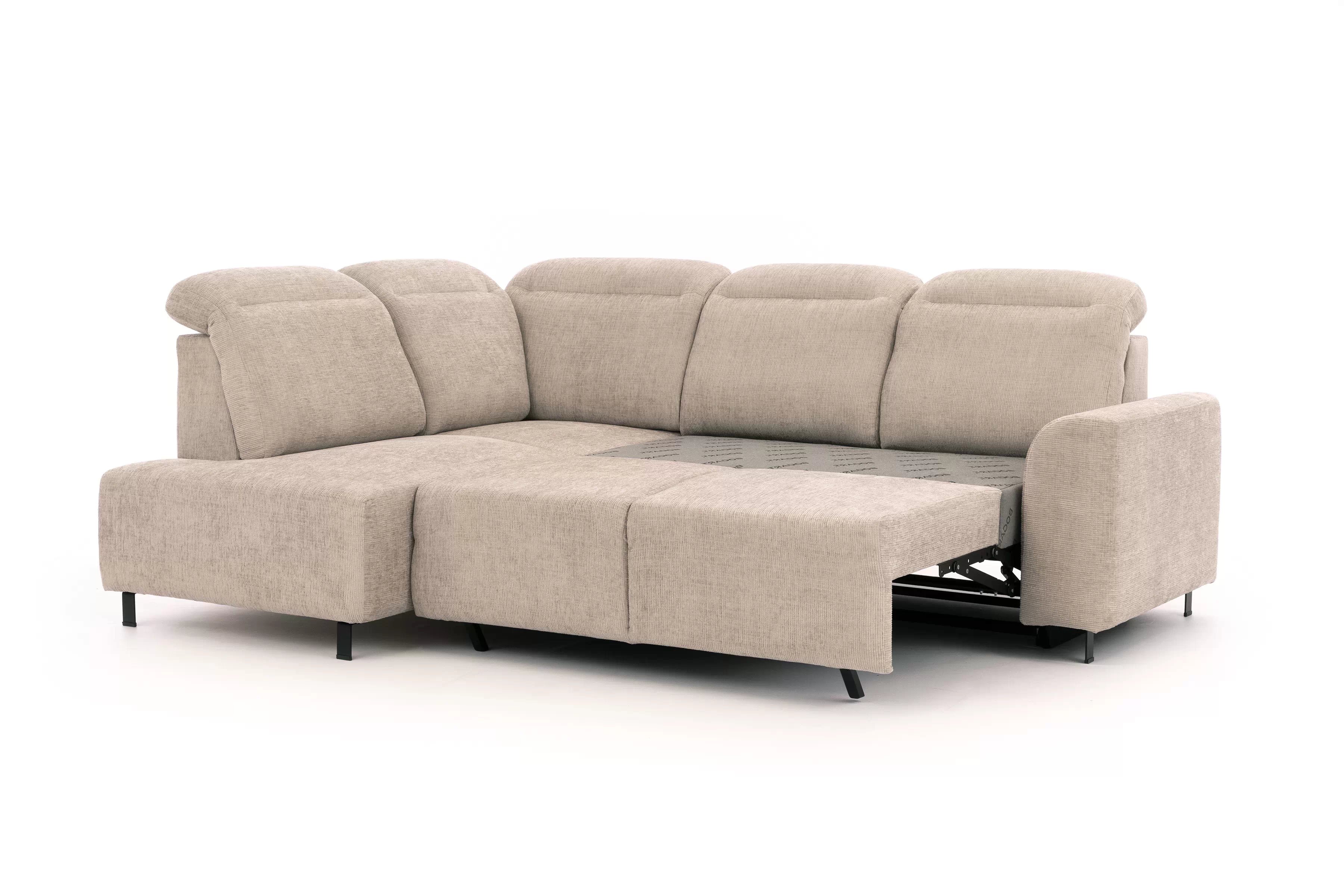 Rohová pohovka Magnis L levá s funkcí spánku - béžový szenil Sierra 744 Rohová sedací souprava Magnis L rozkládací levá - béžová šenil Sierra 744