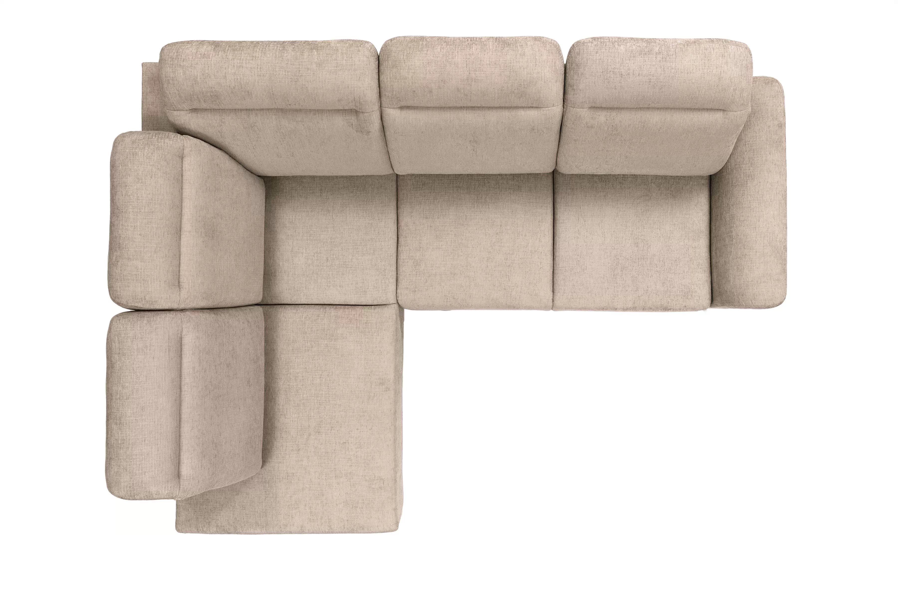 Rohová pohovka Magnis L levá s funkcí spánku - béžový szenil Sierra 744 Rohová sedací souprava Magnis L rozkládací levá - béžová šenil Sierra 744