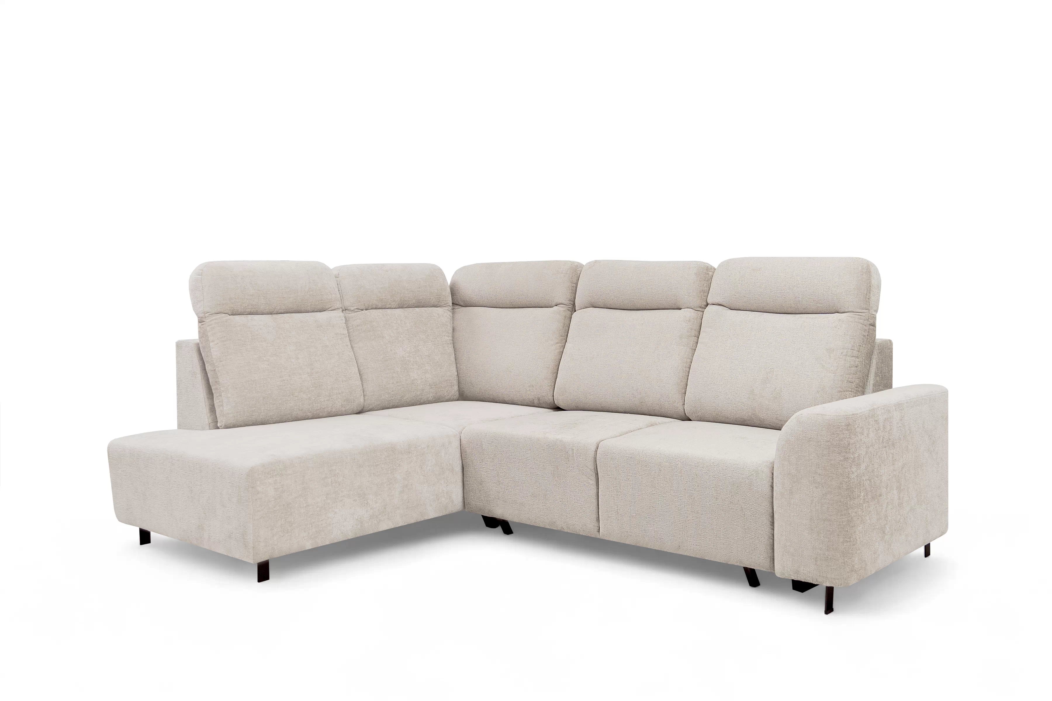 Rohová rozkládací pohovka Magnis L levá s funkcí spánku - béžový szenil Perfect harmony 07 Rohová sedací souprava Magnis L rozkládací levá - béžová šenil Perfect harmony 07