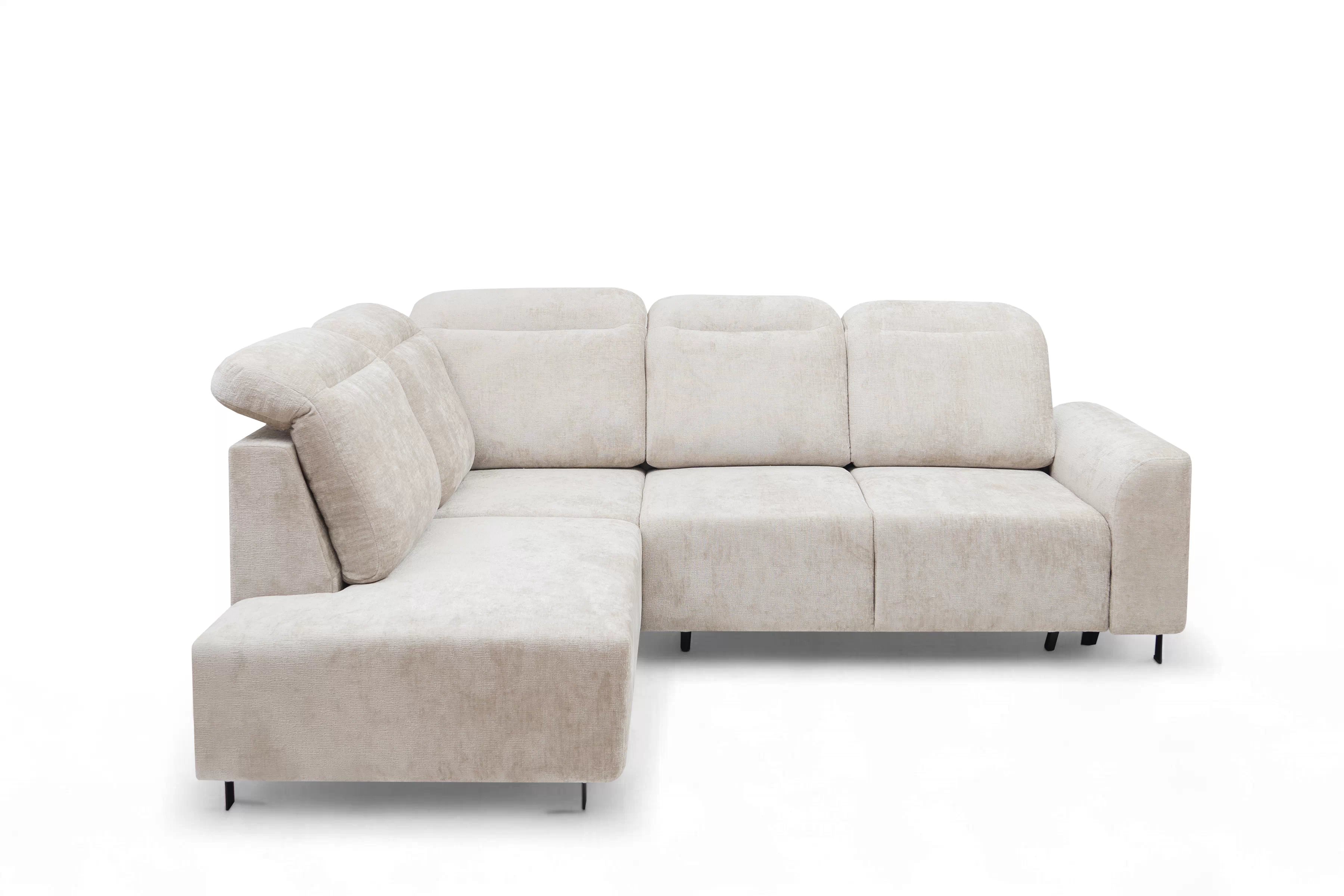 Rohová rozkládací pohovka Magnis L levá s funkcí spánku - béžový szenil Perfect harmony 07 Rohová sedací souprava Magnis L rozkládací levá - béžová šenil Perfect harmony 07