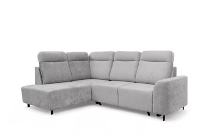 Rohová rozkládací pohovka Magnis L levá s funkcí spánku - světle šedý szenil Perfect harmony 80 Rohová sedací souprava Magnis L rozkládací levá - světlý šedá šenil Perfect harmony 80