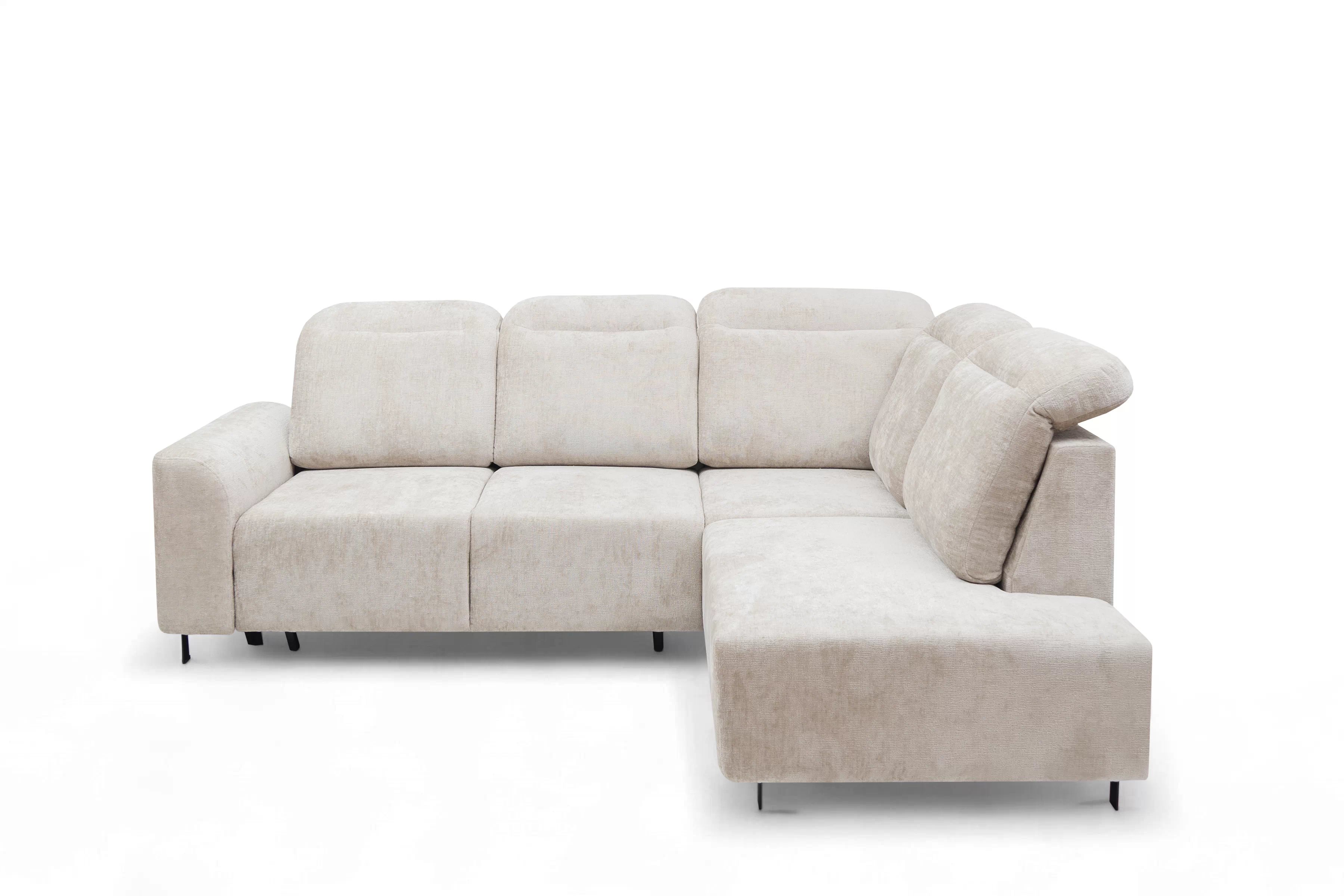 Rohová rozkládací pohovka Magnis L pravá s funkcí spánku - béžový szenil Perfect harmony 07 Rohová sedací souprava Magnis L rozkládací pravá - béžová šenil Perfect harmony 07