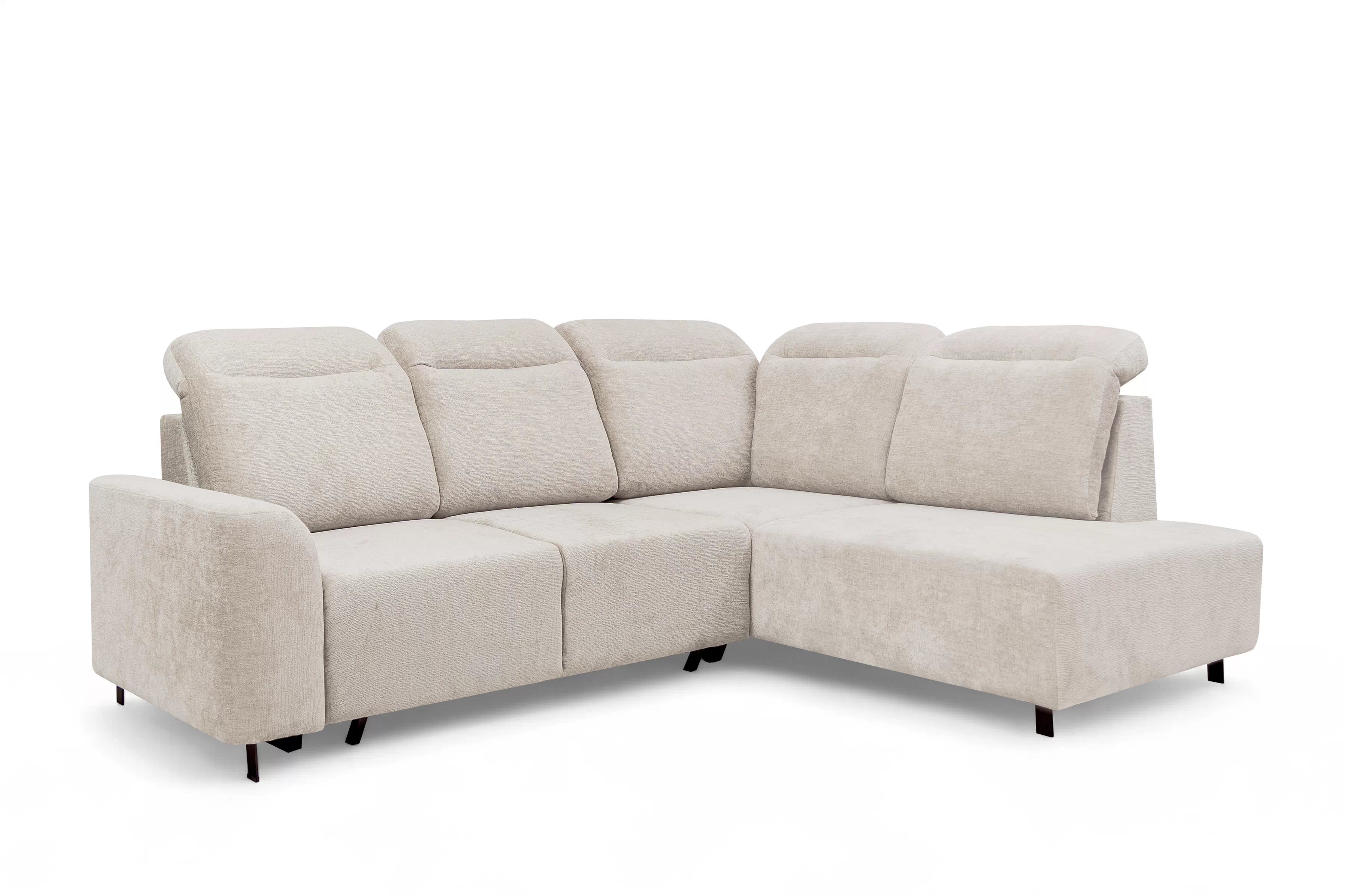 Rohová rozkládací pohovka Magnis L pravá s funkcí spánku - béžový szenil Perfect harmony 07 Rohová sedací souprava Magnis L rozkládací pravá - béžová šenil Perfect harmony 07