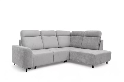 Rohová rozkládací pohovka Magnis L pravá s funkcí spánku - světle šedý szenil Perfect harmony 80 Rohová sedací souprava Magnis L rozkládací pravá - světlý šedá Perfect harmony 80