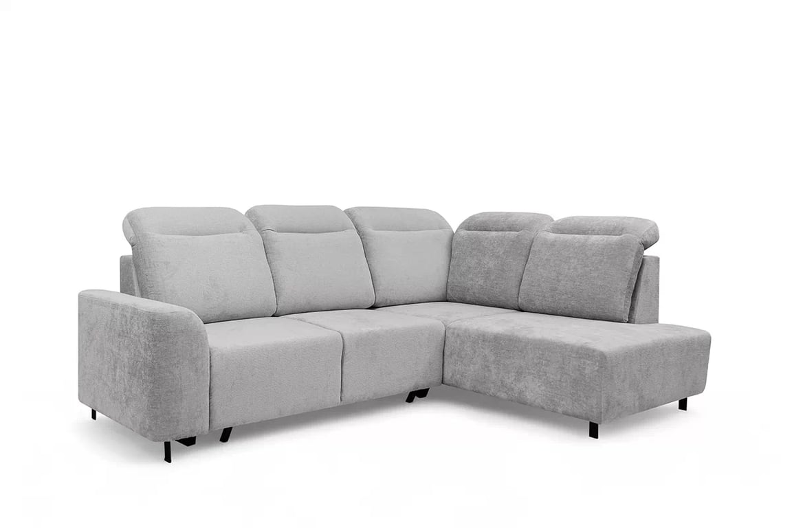 Rohová rozkládací pohovka Magnis L pravá s funkcí spánku - světle šedý szenil Perfect harmony 80 Rohová sedací souprava Magnis L rozkládací pravá - světlý šedá Perfect harmony 80