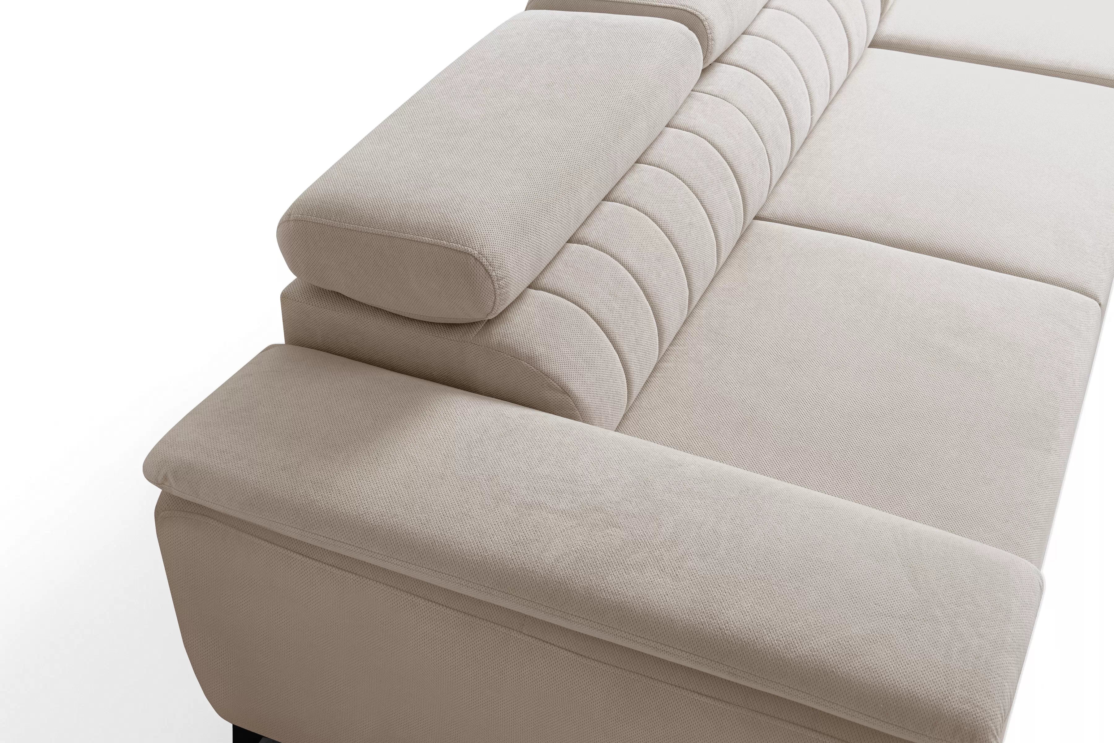 Rozkládací rohová sedací souprava Monrose Mini pravá - béžová Pretty 03 Rohová sedací souprava Monrose L II rozkládací pravá - béžová plusz Pretty 03