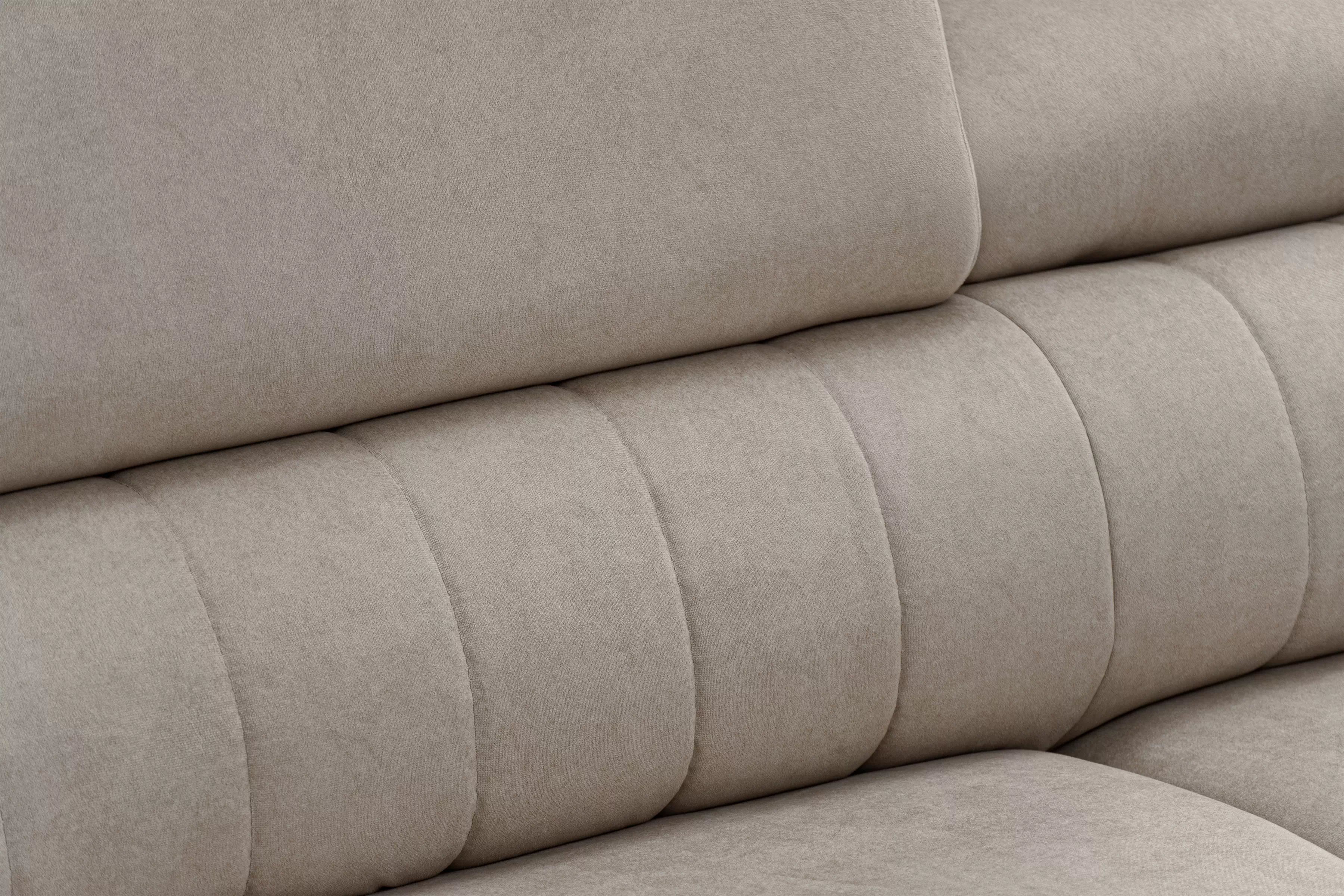 Rohová pohovka Monrose L levá s funkcí spánku - béžový welvet Zetta 291 Rohová sedací souprava Monrose L rozkládací levá - béžová welwet latwoczyszczacy Zetta 291