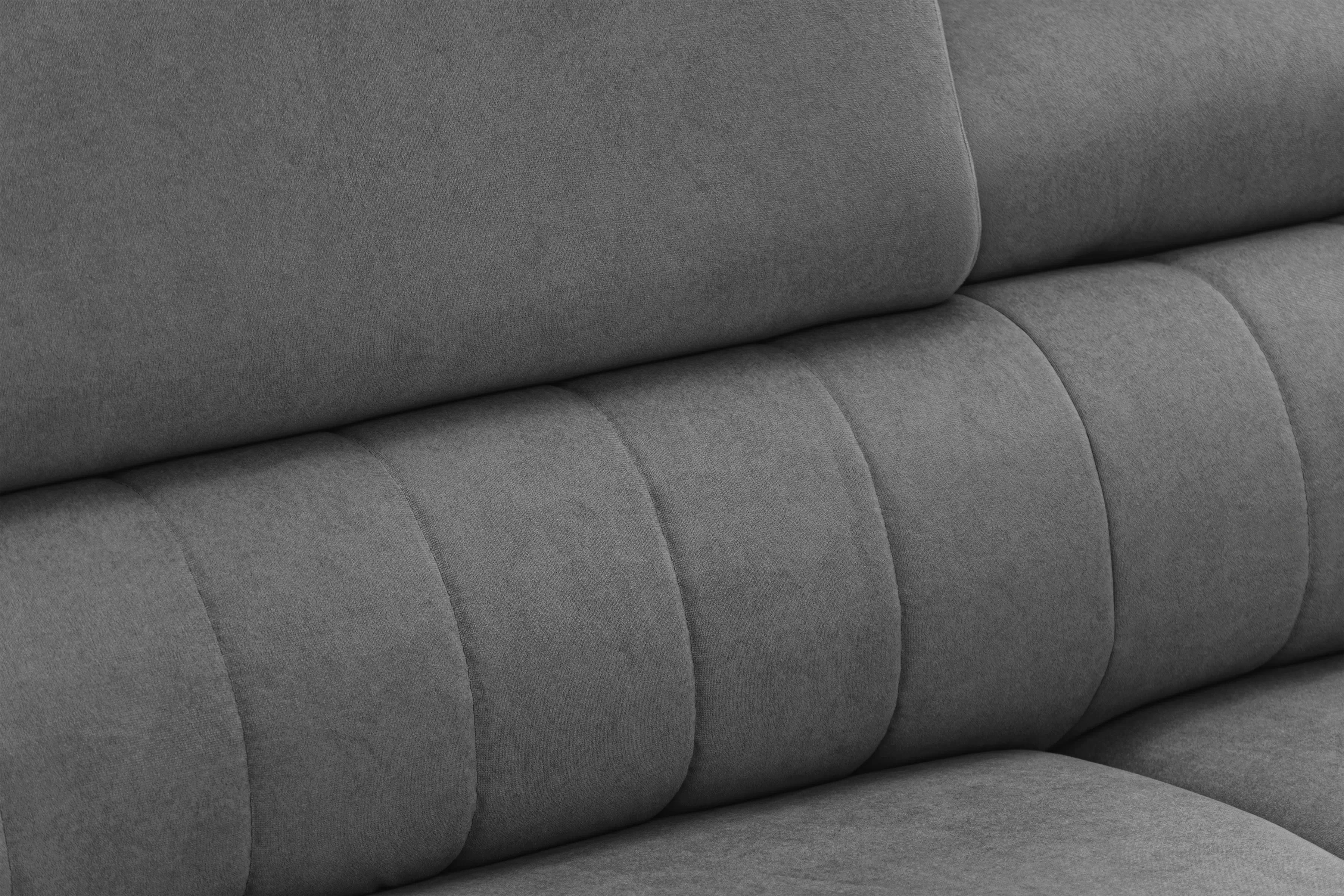 Rohová pohovka Monrose L levá s funkcí spánku - šedý welvet Zetta 303 Rohová sedací souprava Monrose L rozkládací levá - šedá welwet latwoczyszczacy Zetta 303 