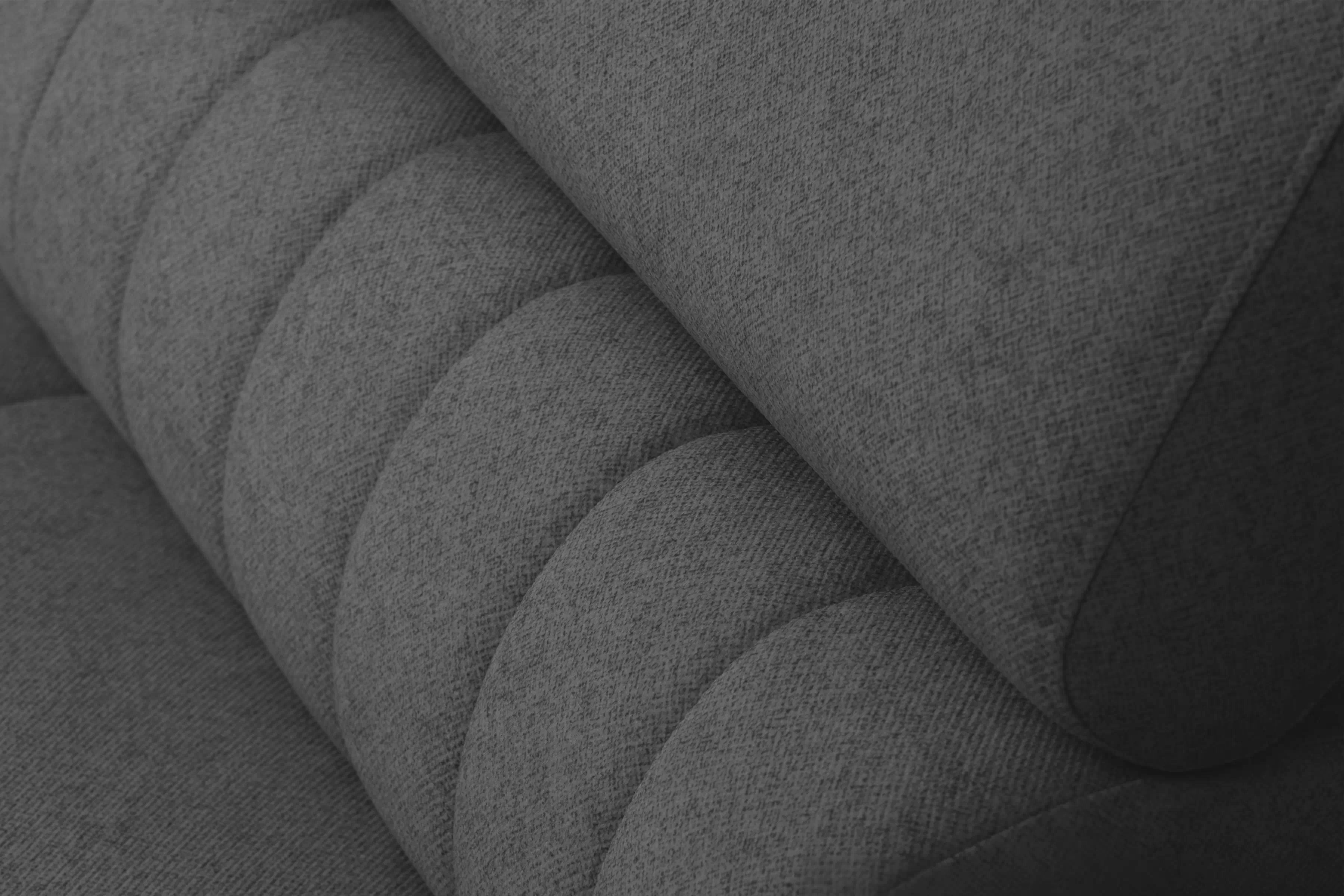 Rohová pohovka Monrose Maxi levá s funkcí spánku - šedá tkanina Ado 1617 Rohová sedací souprava Monrose Maxi rozkládací levá - šedá plecionka Ado 1617