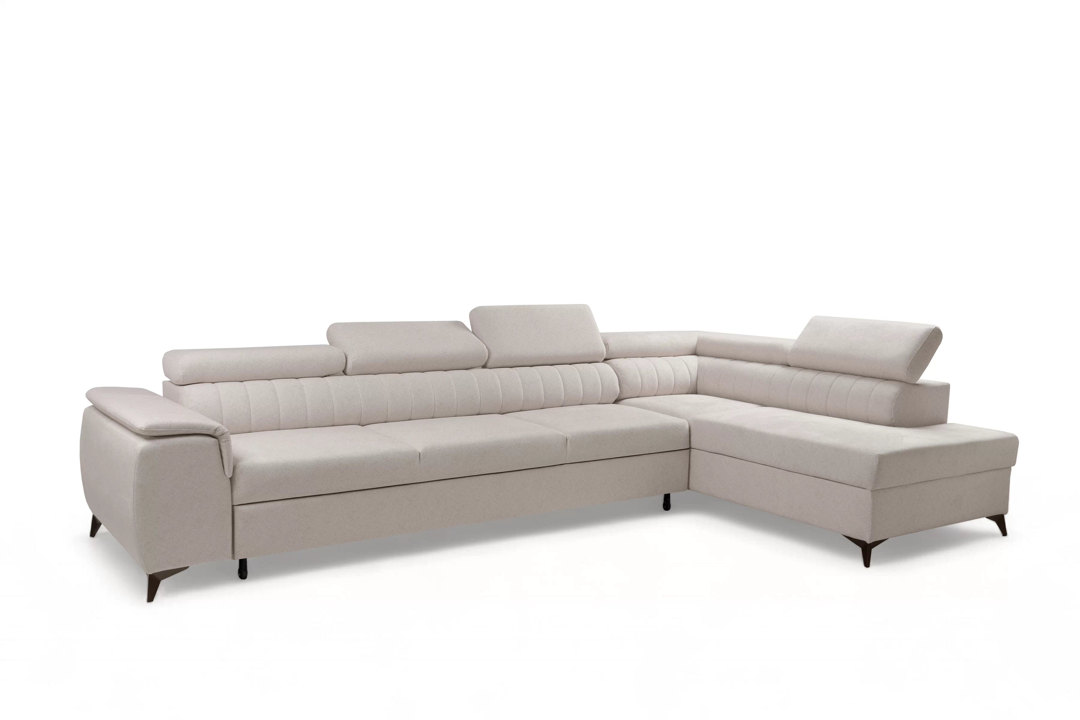 Rohová sedacia súprava Monrose Maxi s funkciou spania pravá - krémová pletenina Ado 1601 Rohová sedacia súprava Monrose Maxi s funkciou spánku pravá strana - kremowa plecionka Ado 1601 Halva