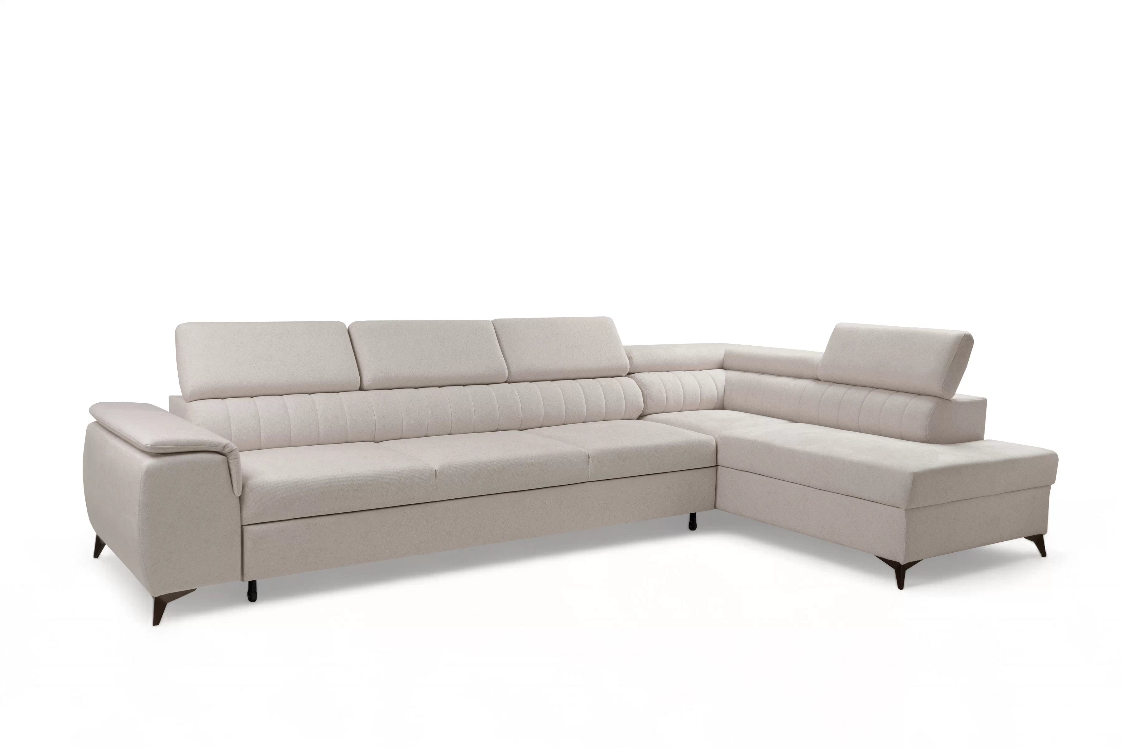 Rohová sedacia súprava Monrose Maxi s funkciou spania pravá - krémová pletenina Ado 1601 Rohová sedacia súprava Monrose Maxi s funkciou spánku pravá strana - kremowa plecionka Ado 1601 Halva