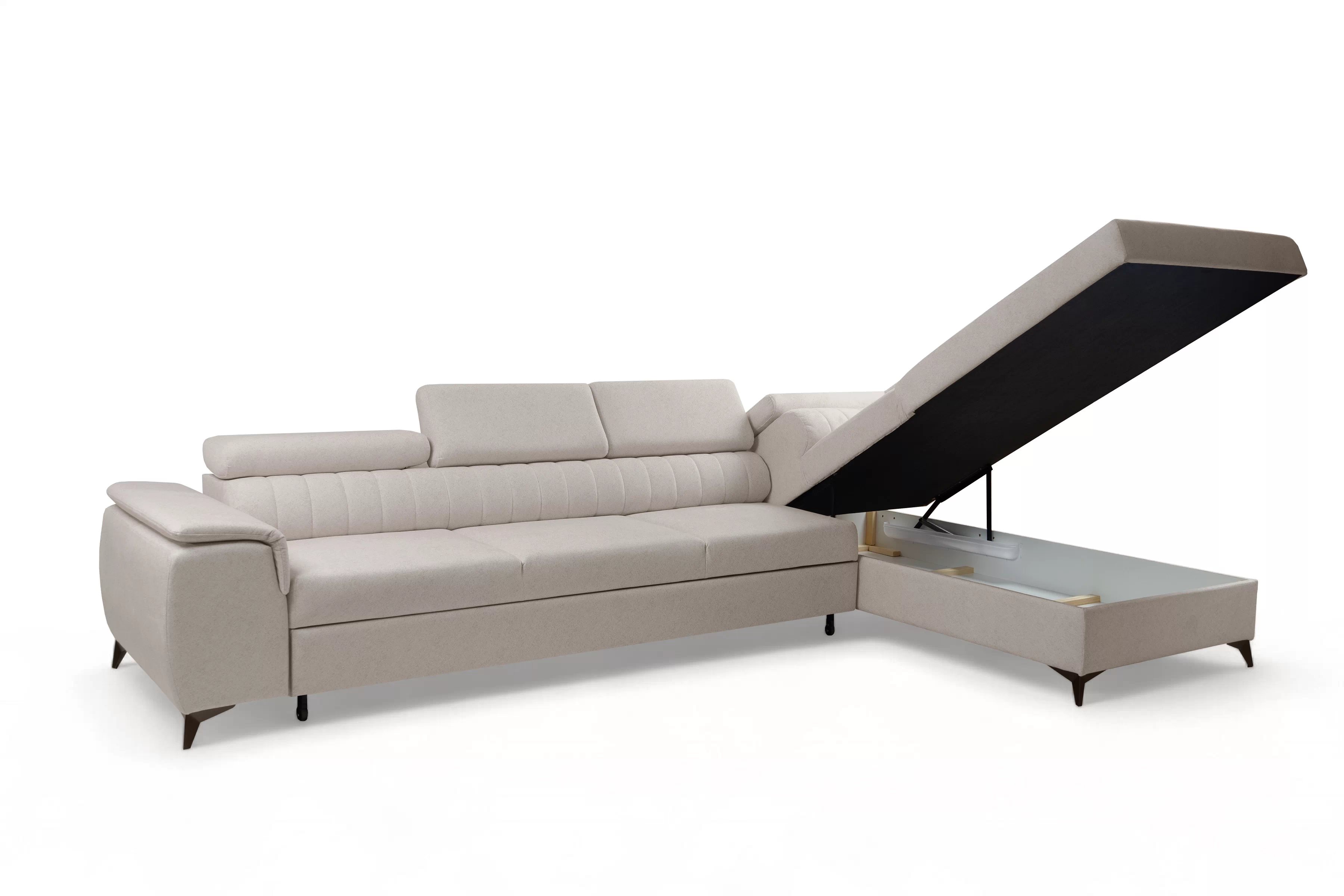 Rohová sedacia súprava Monrose Maxi s funkciou spania pravá - krémová pletenina Ado 1601 Rohová sedacia súprava Monrose Maxi s funkciou spánku pravá strana - kremowa plecionka Ado 1601 Halva